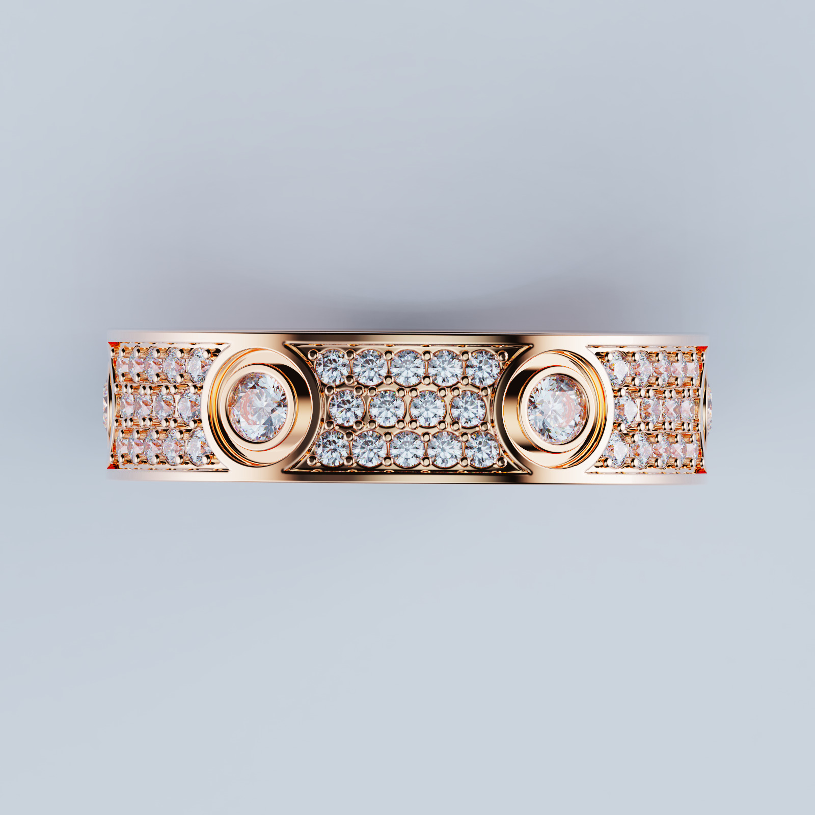 Wedding rings Love Collection All Sizes version 7 3D print model_4