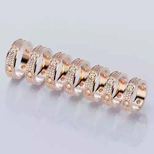 Wedding rings Love Collection All Sizes version 7