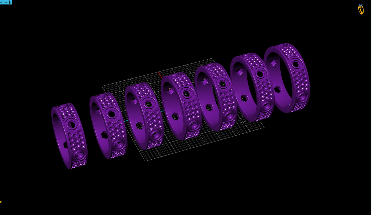 Wedding rings Love Collection All Sizes version 7 3D print model_7