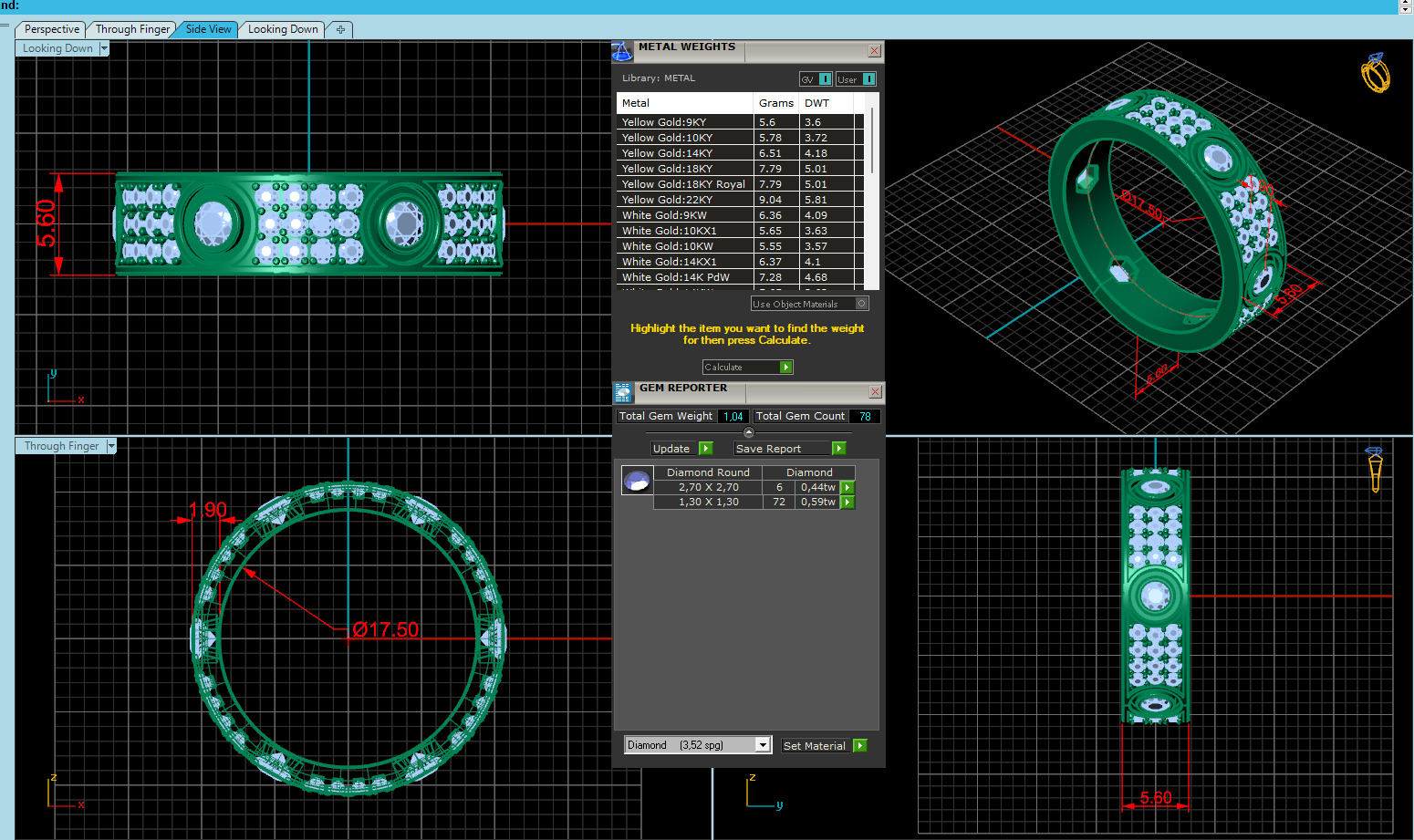 Wedding rings Love Collection All Sizes version 7 3D print model_5