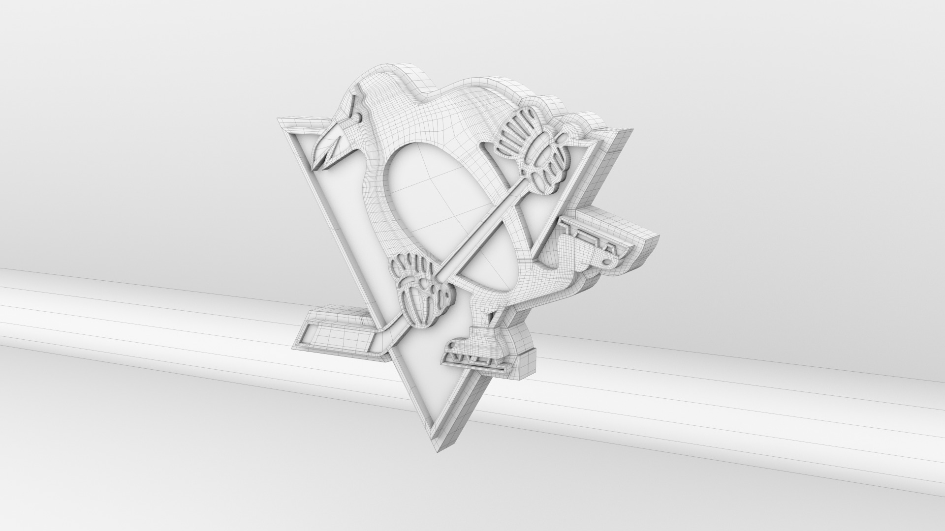 NHL Pittsburgh Penguins Team Logo 3D model_8