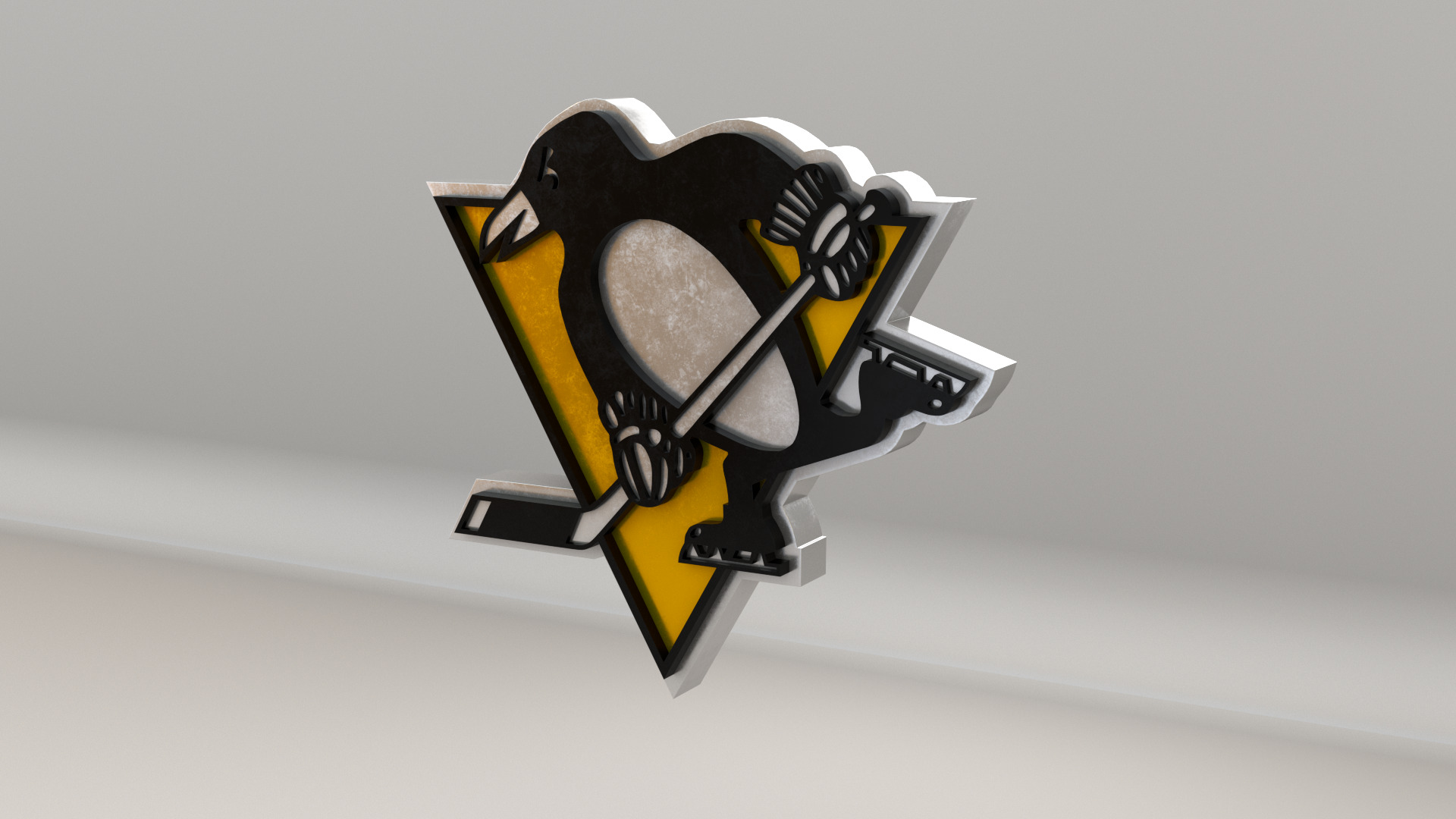 NHL Pittsburgh Penguins Team Logo 3D model_2