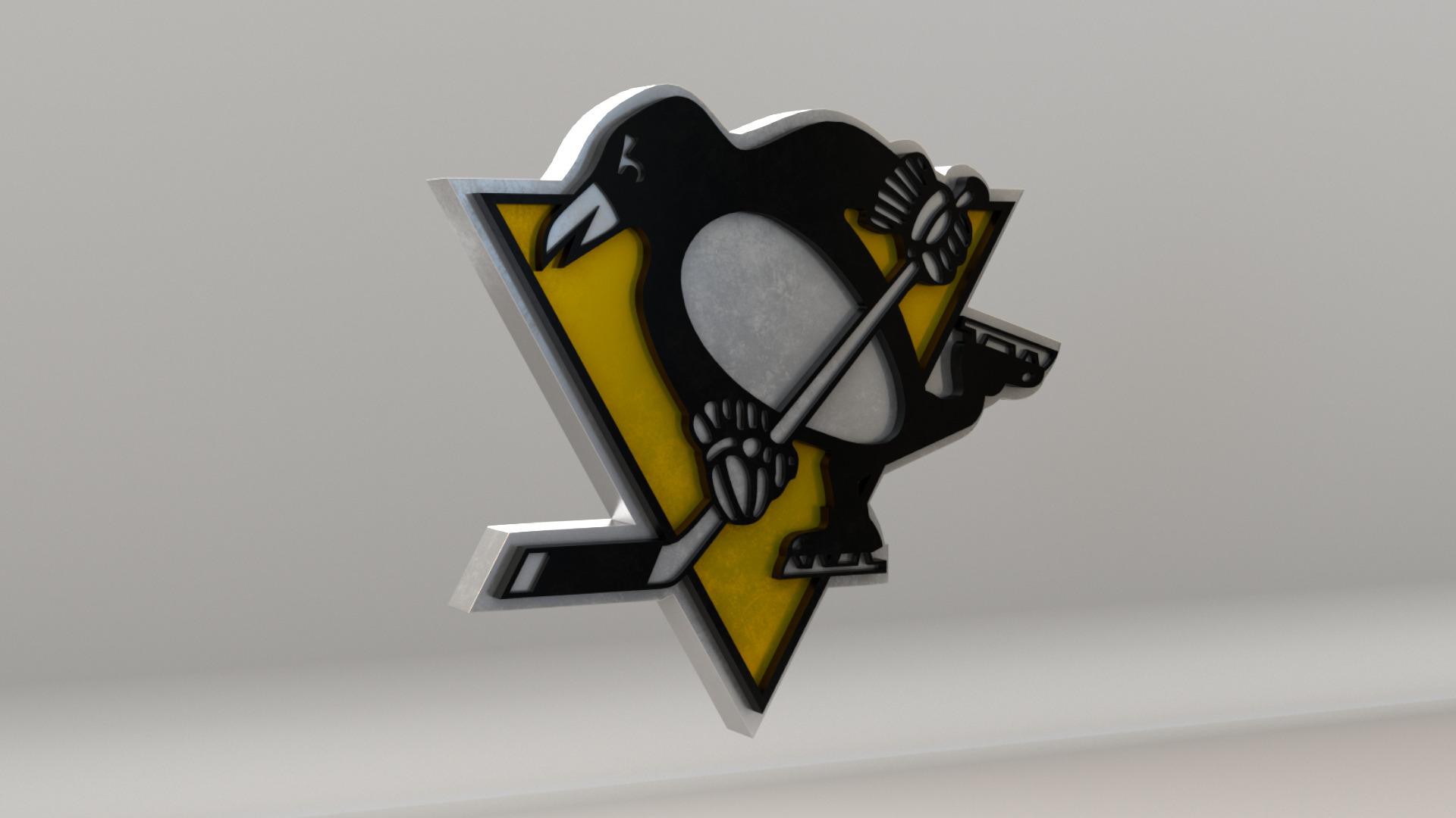 NHL Pittsburgh Penguins Team Logo 3D model_3