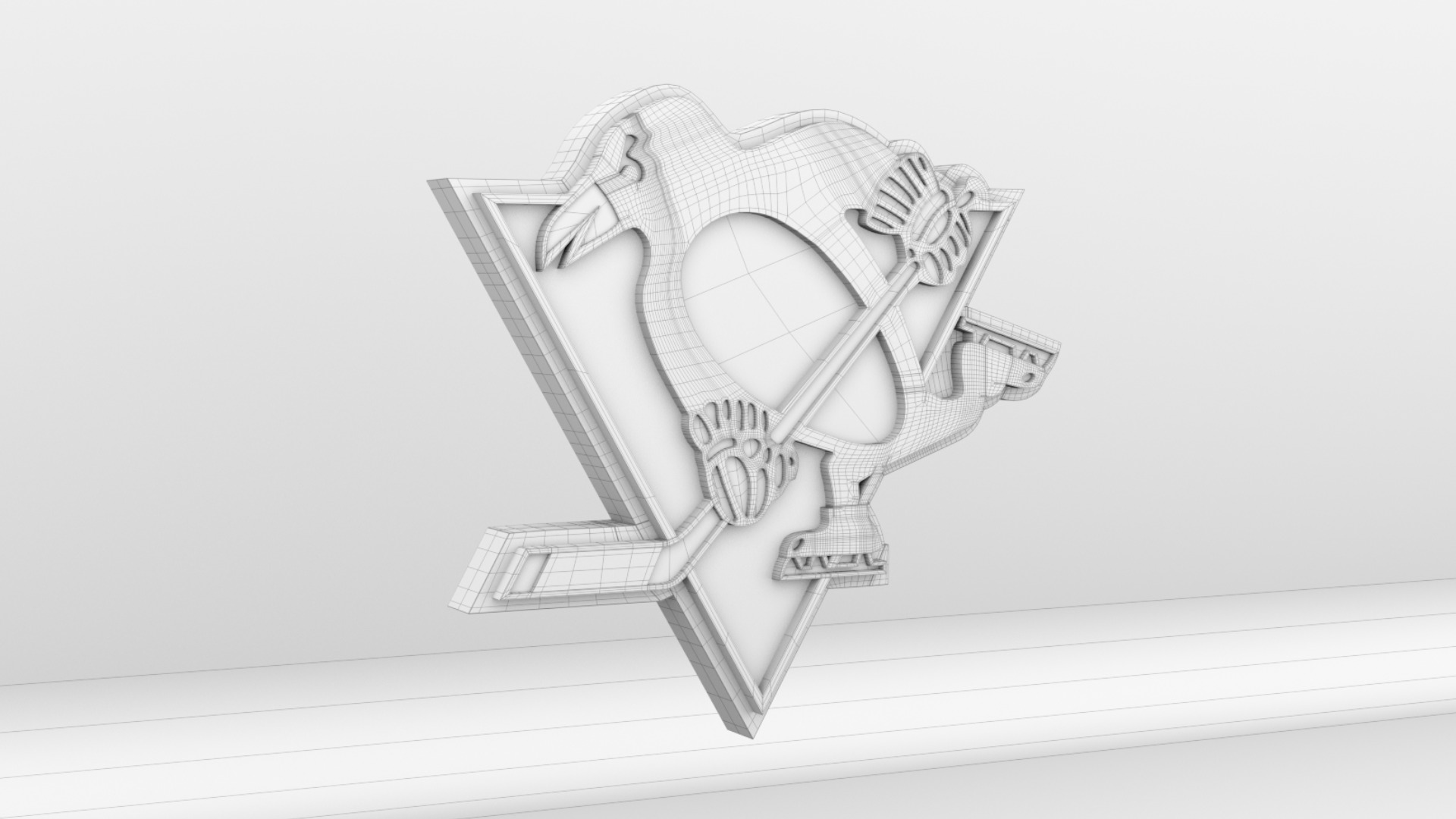 NHL Pittsburgh Penguins Team Logo 3D model_9