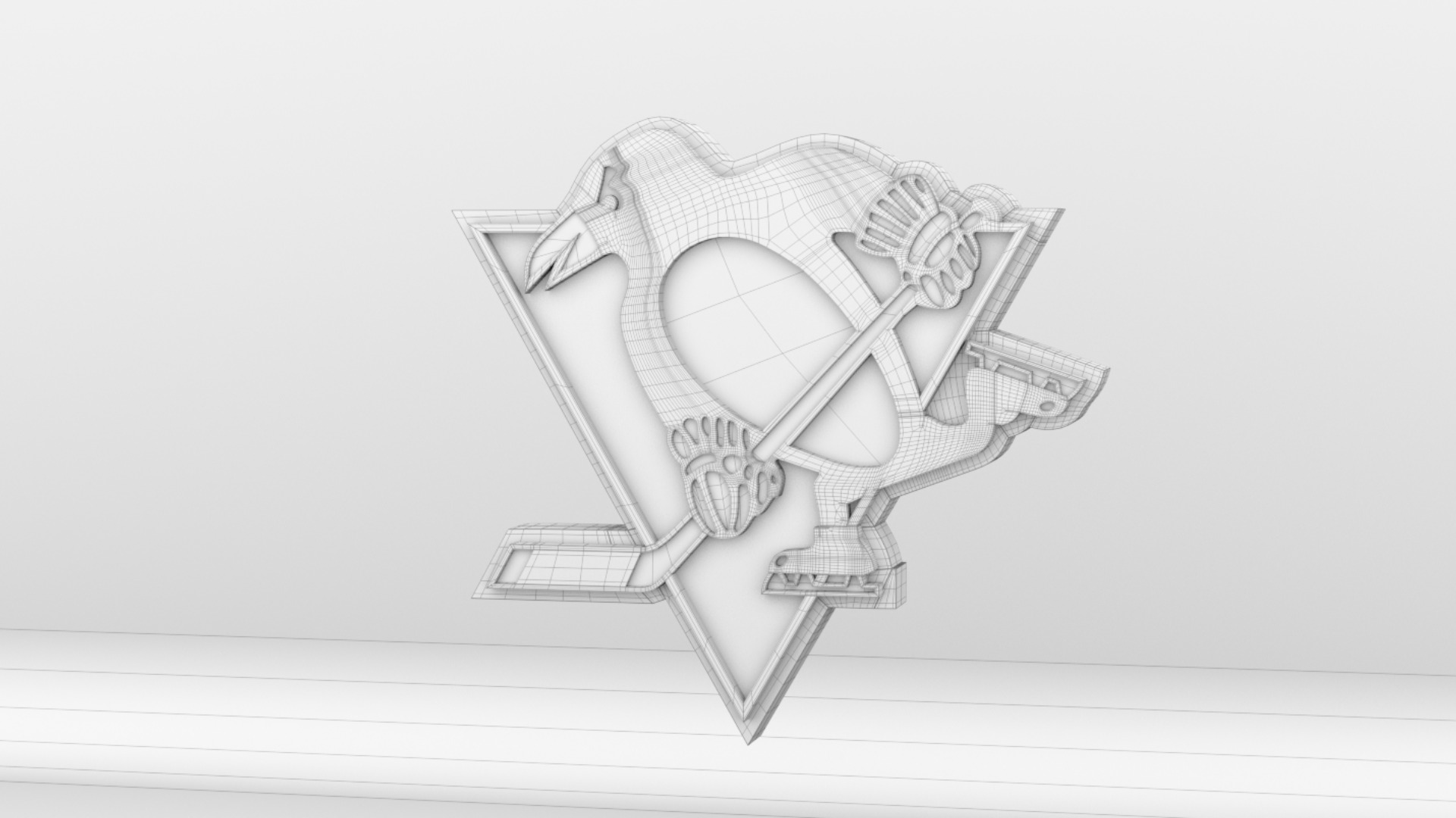 NHL Pittsburgh Penguins Team Logo 3D model_7