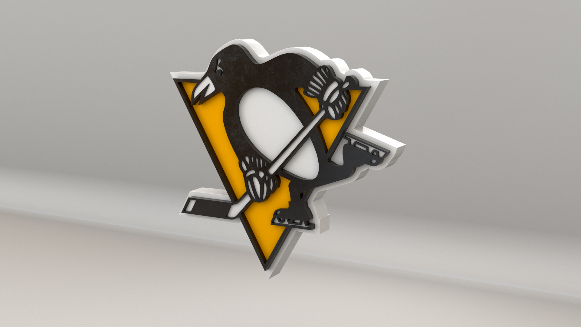 NHL Pittsburgh Penguins Team Logo 3D model_6