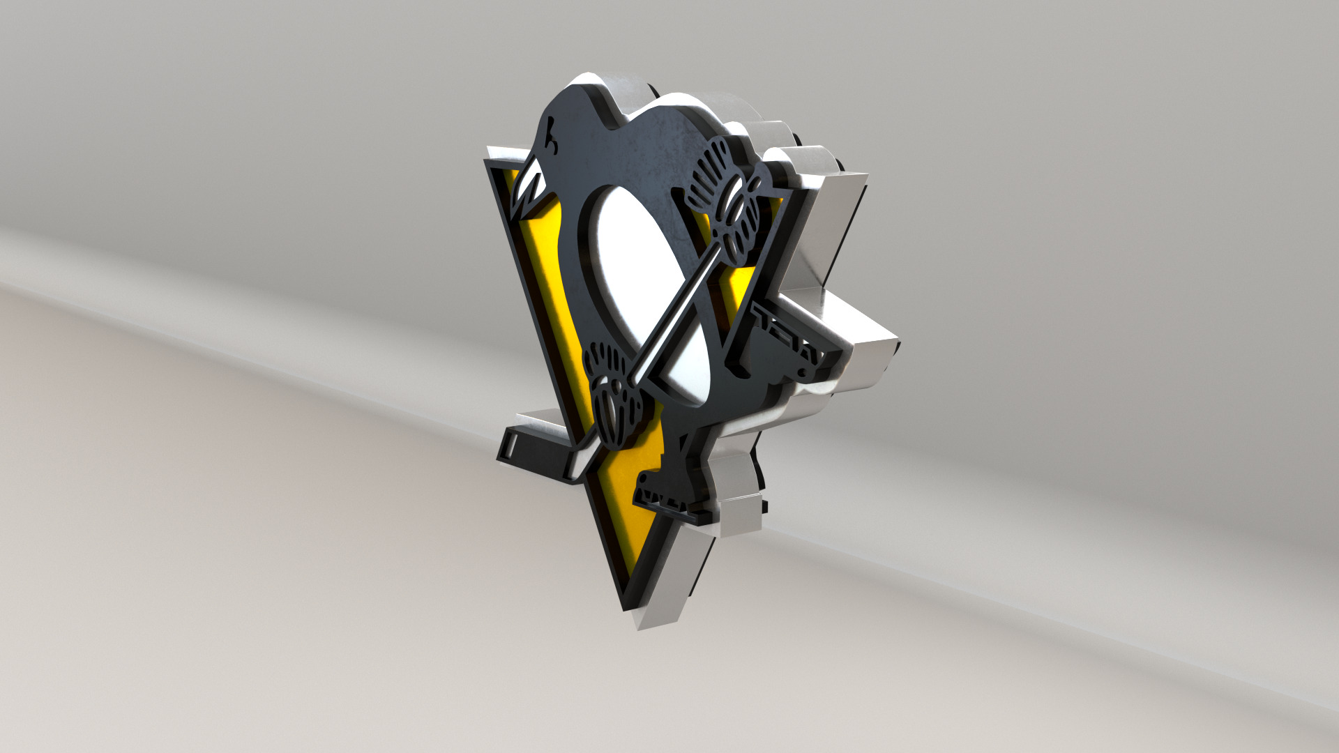 NHL Pittsburgh Penguins Team Logo 3D model_5