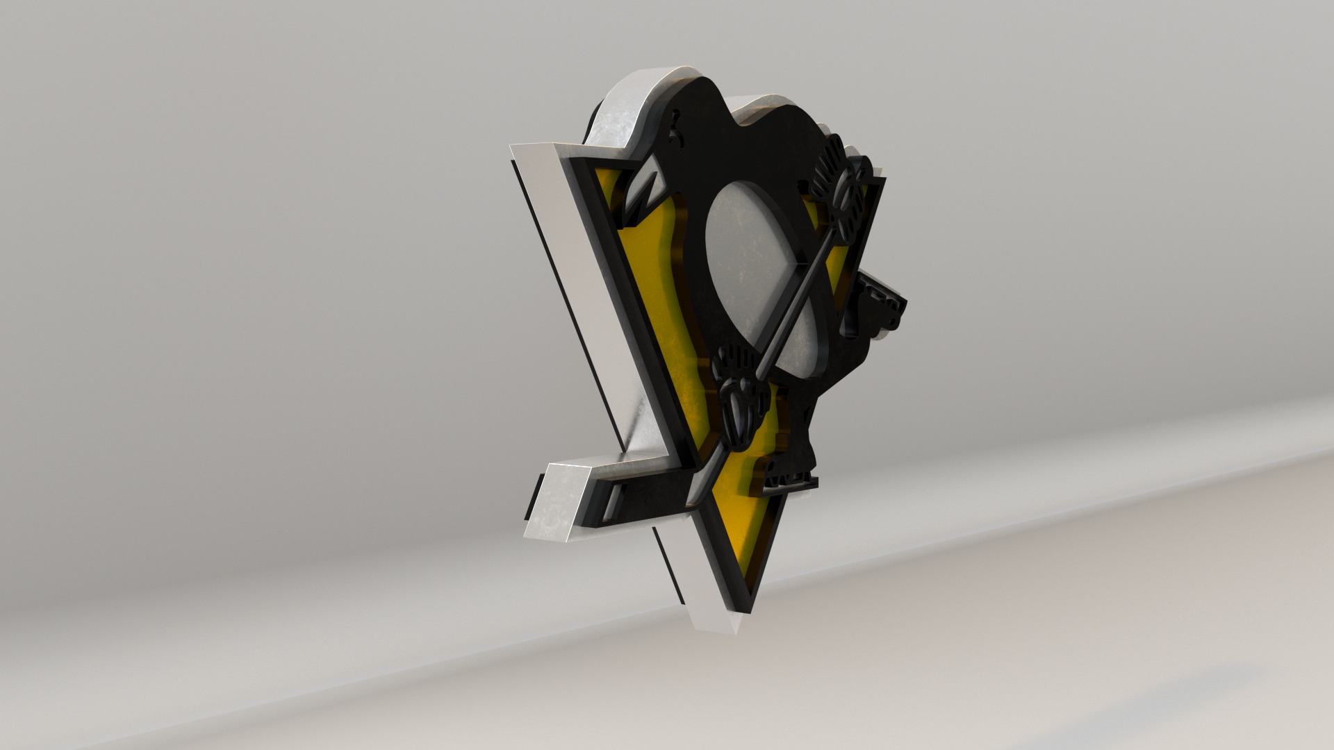NHL Pittsburgh Penguins Team Logo 3D model_4
