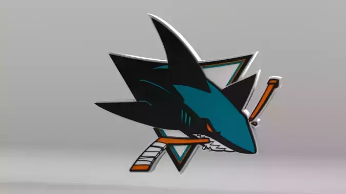 NHL San Jose Sharks Team Logo 3D model