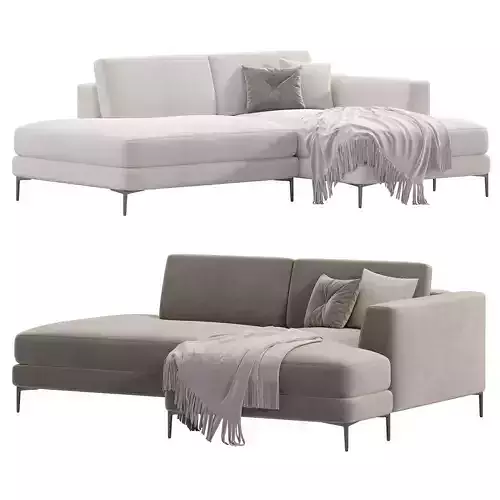 Edwin corner sofa Low-poly 3D model