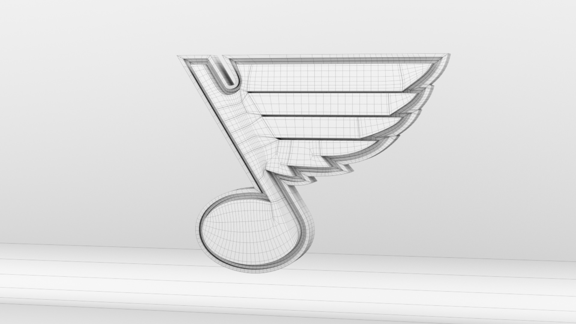 NHL St Louis Blues Team Logo 3D model_7