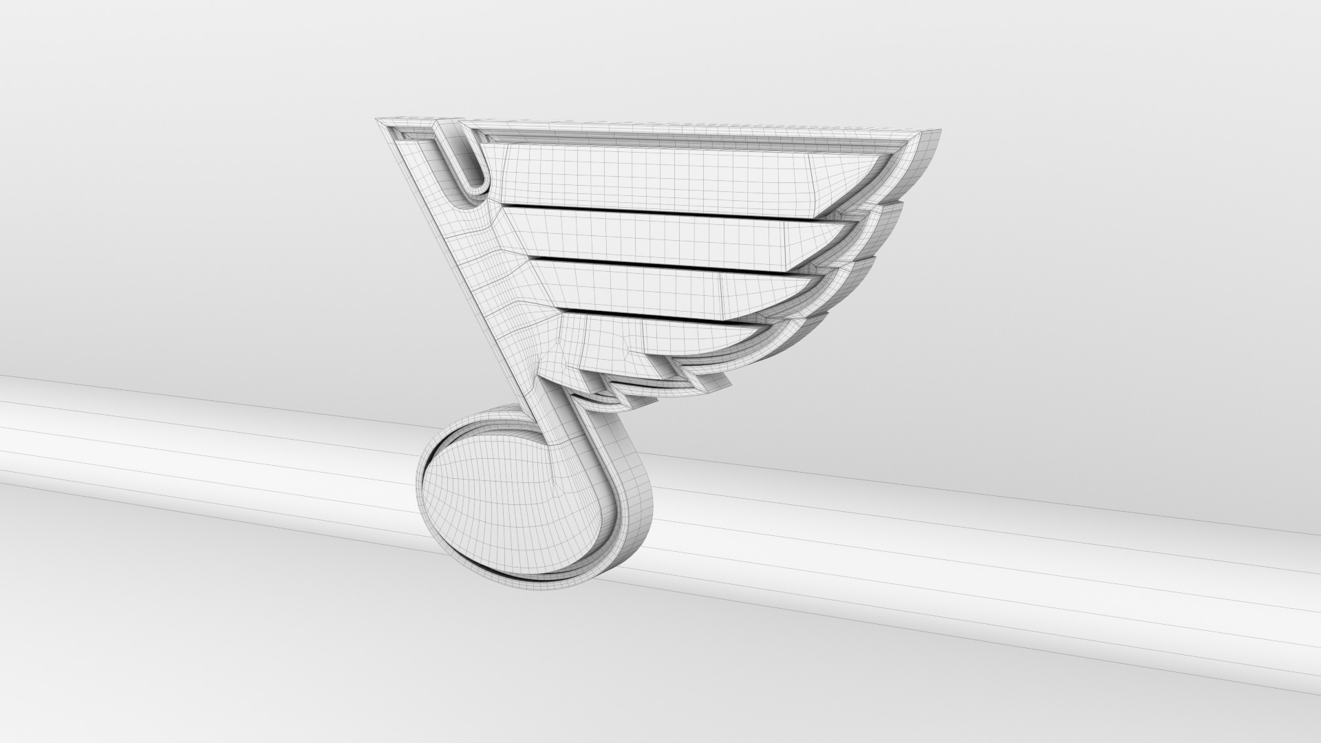 NHL St Louis Blues Team Logo 3D model_8