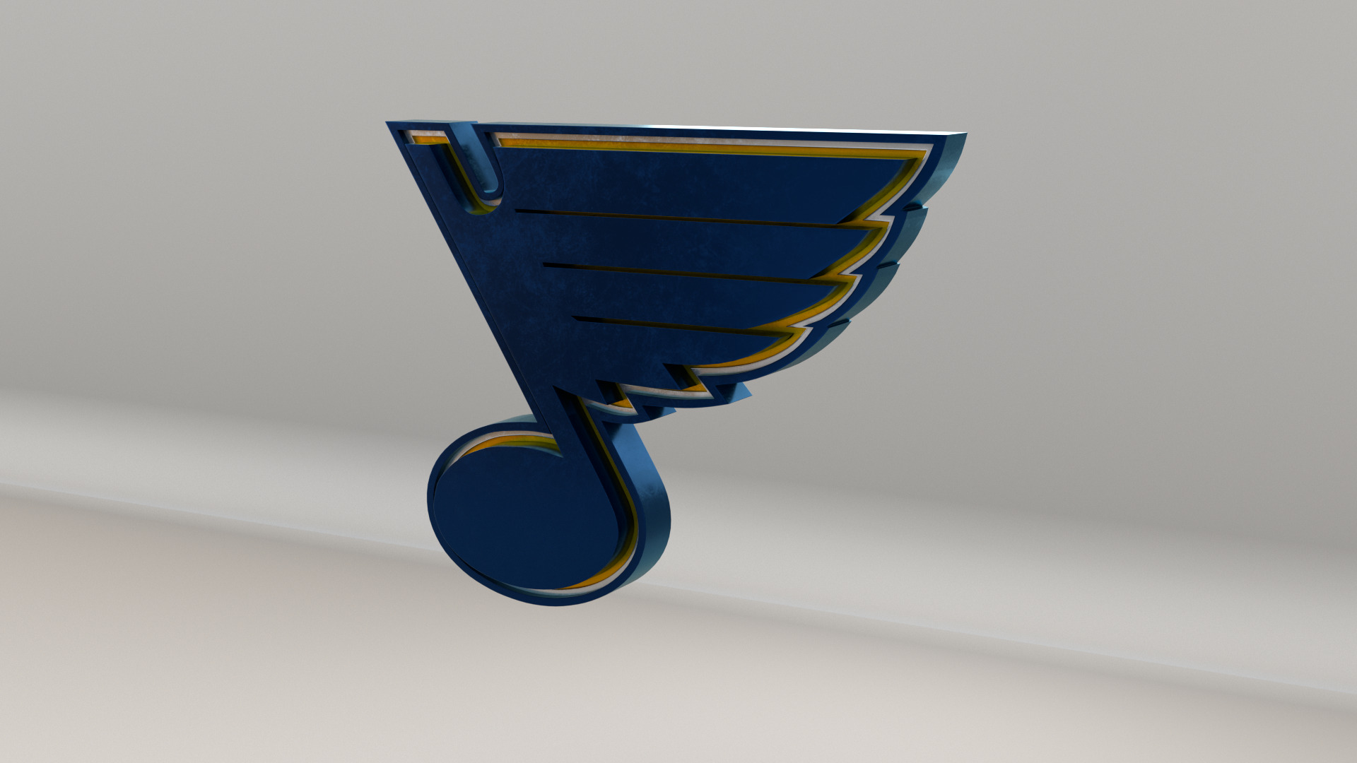 NHL St Louis Blues Team Logo 3D model_2
