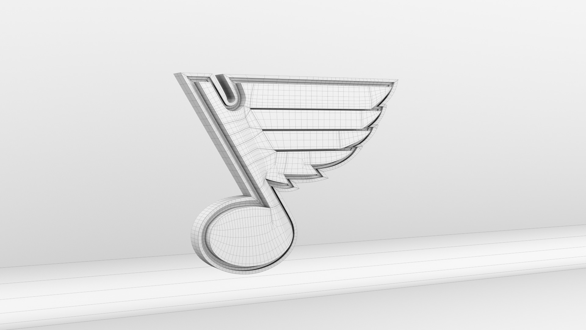 NHL St Louis Blues Team Logo 3D model_9