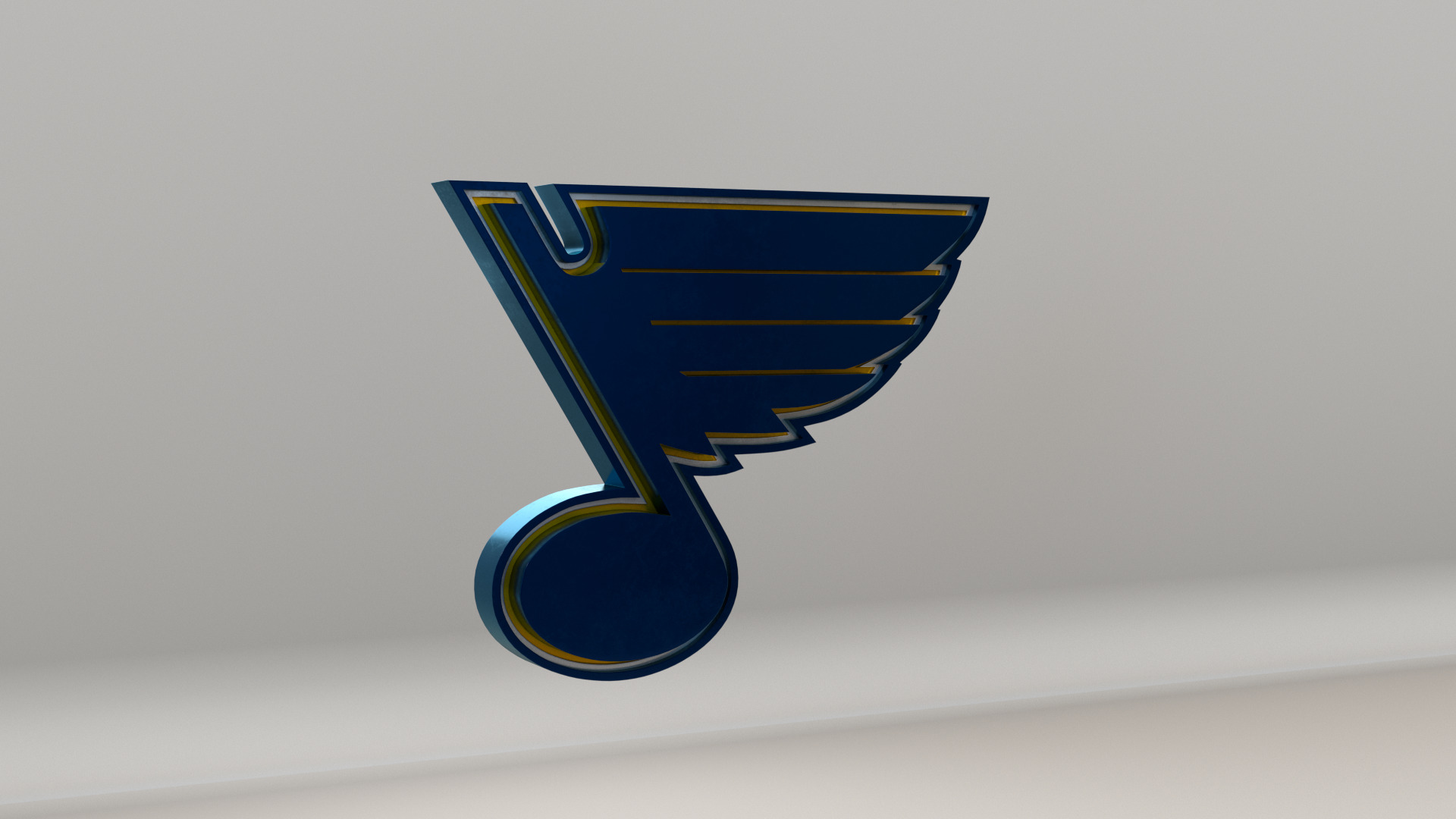 NHL St Louis Blues Team Logo 3D model_3