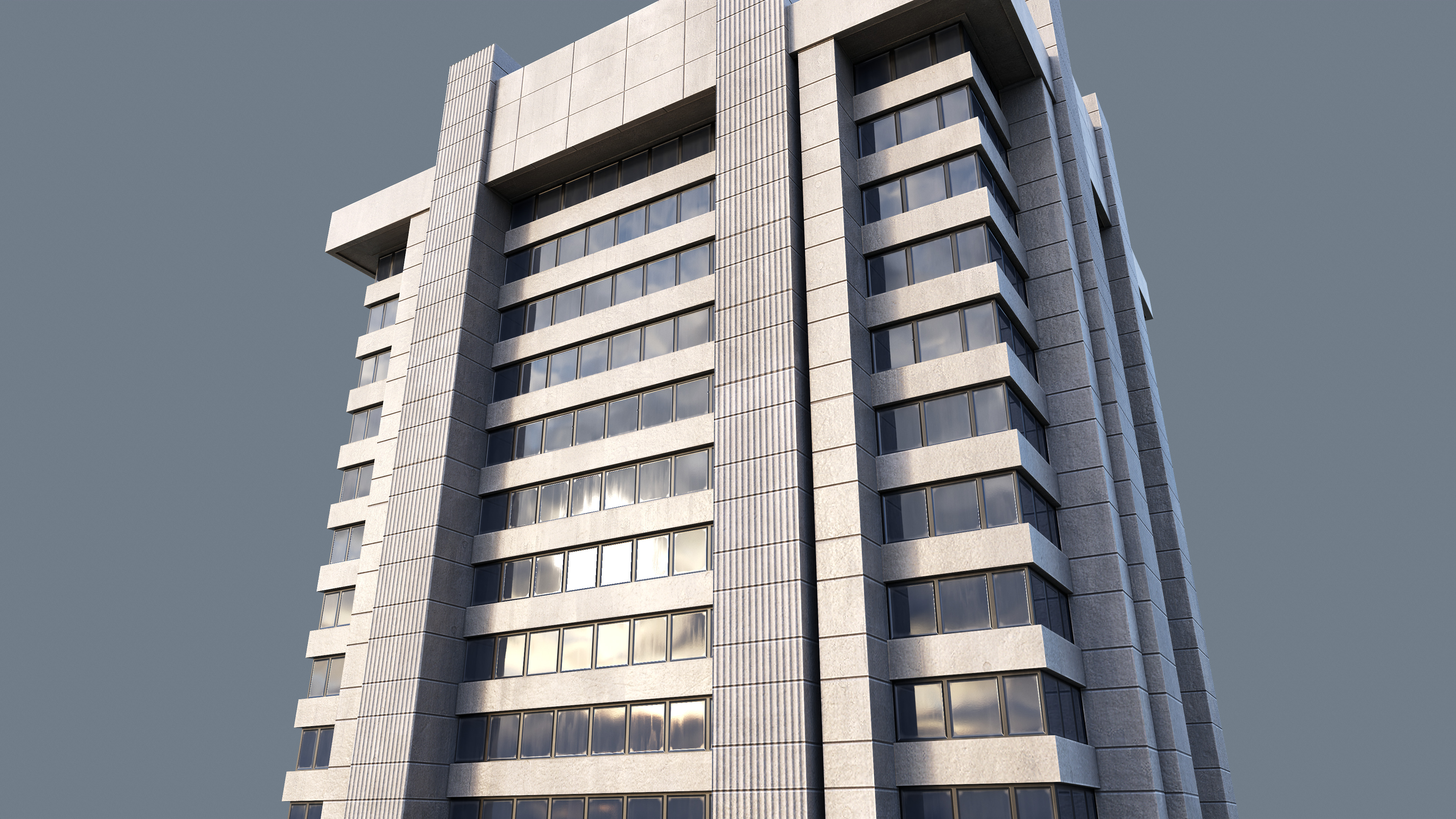 Modern Business Center Low-poly 3D model_6