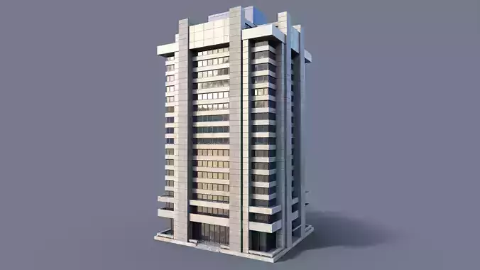 Modern Business Center Low-poly 3D model