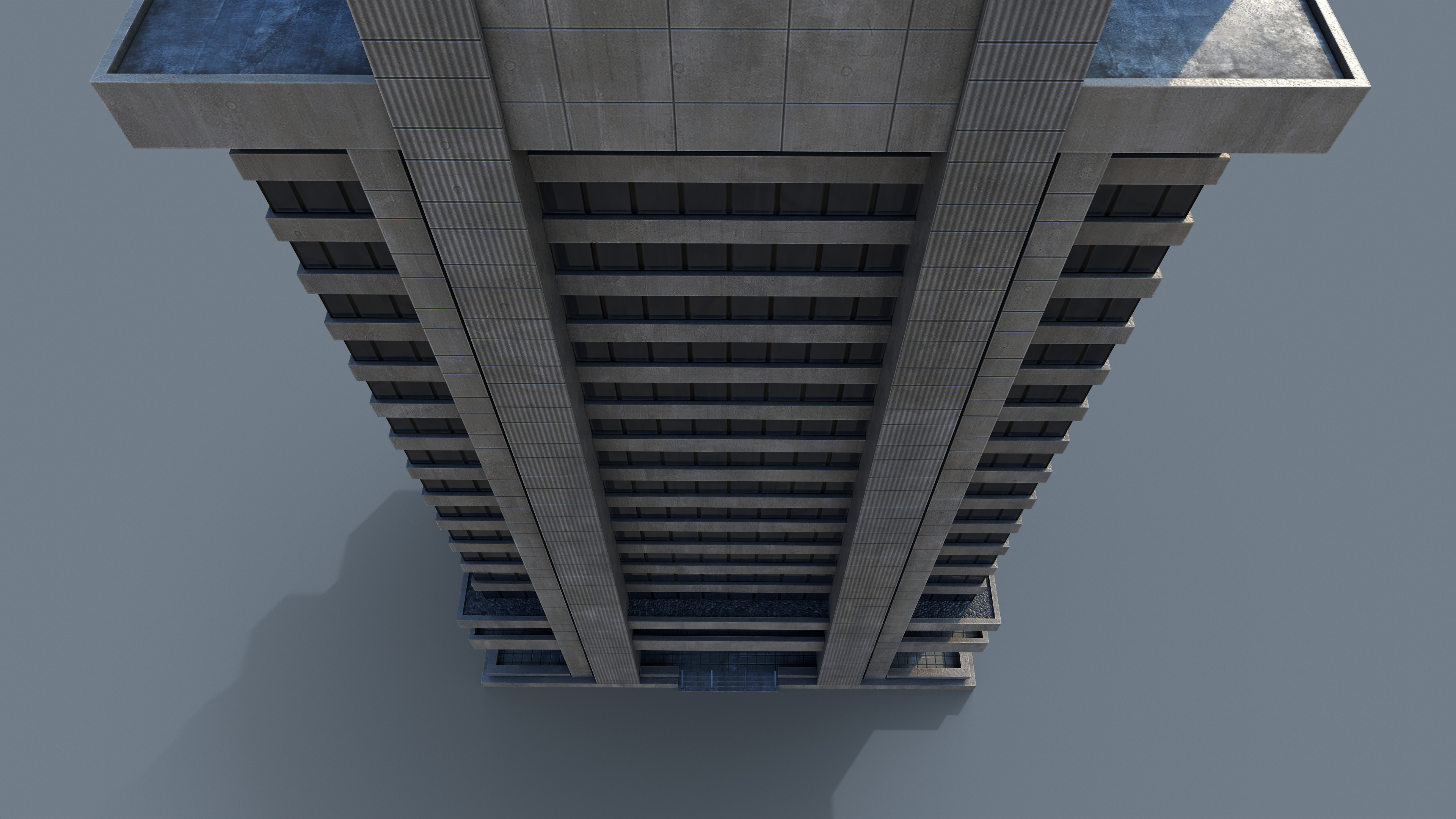 Modern Business Center Low-poly 3D model_14