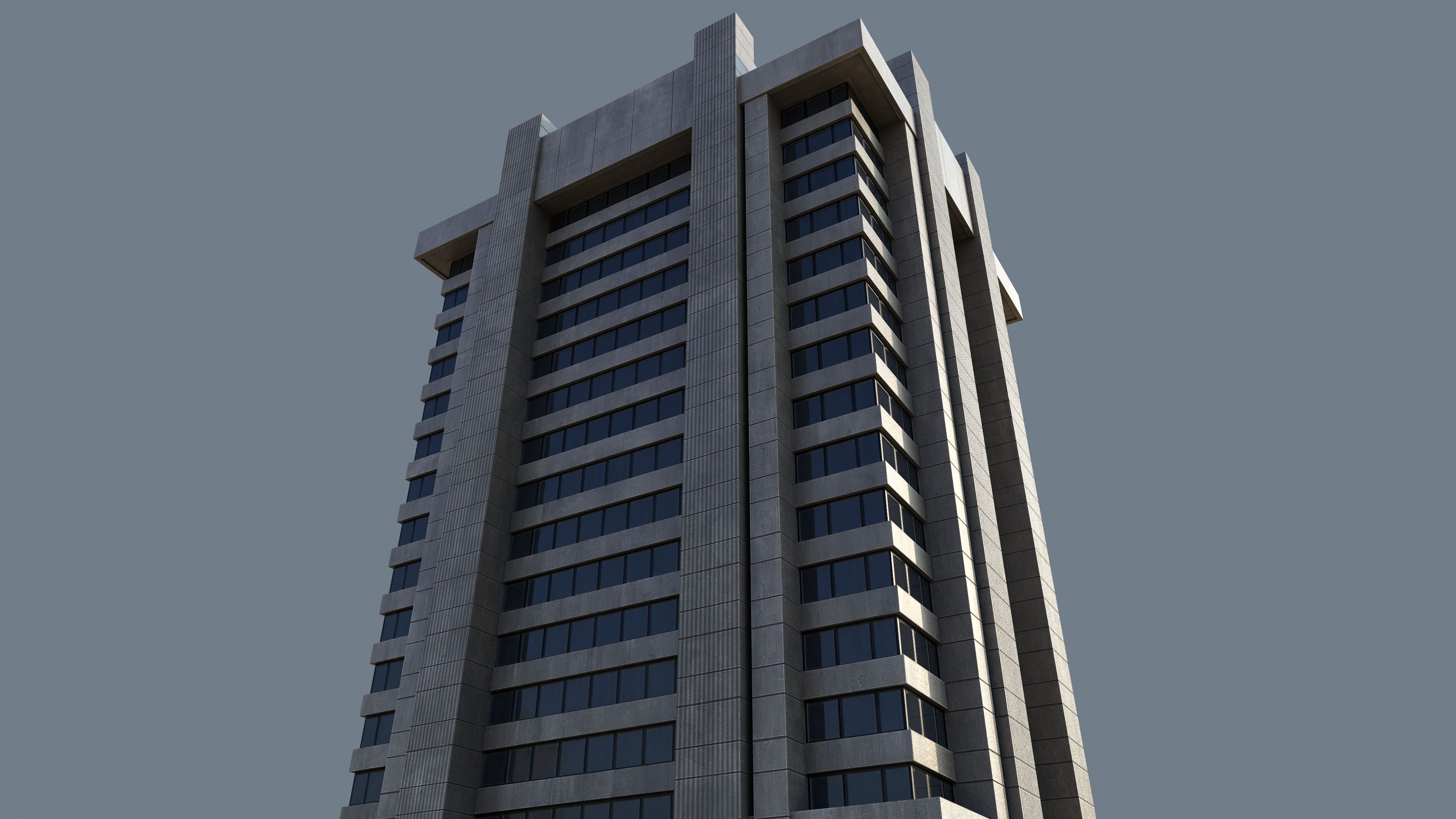 Modern Business Center Low-poly 3D model_11