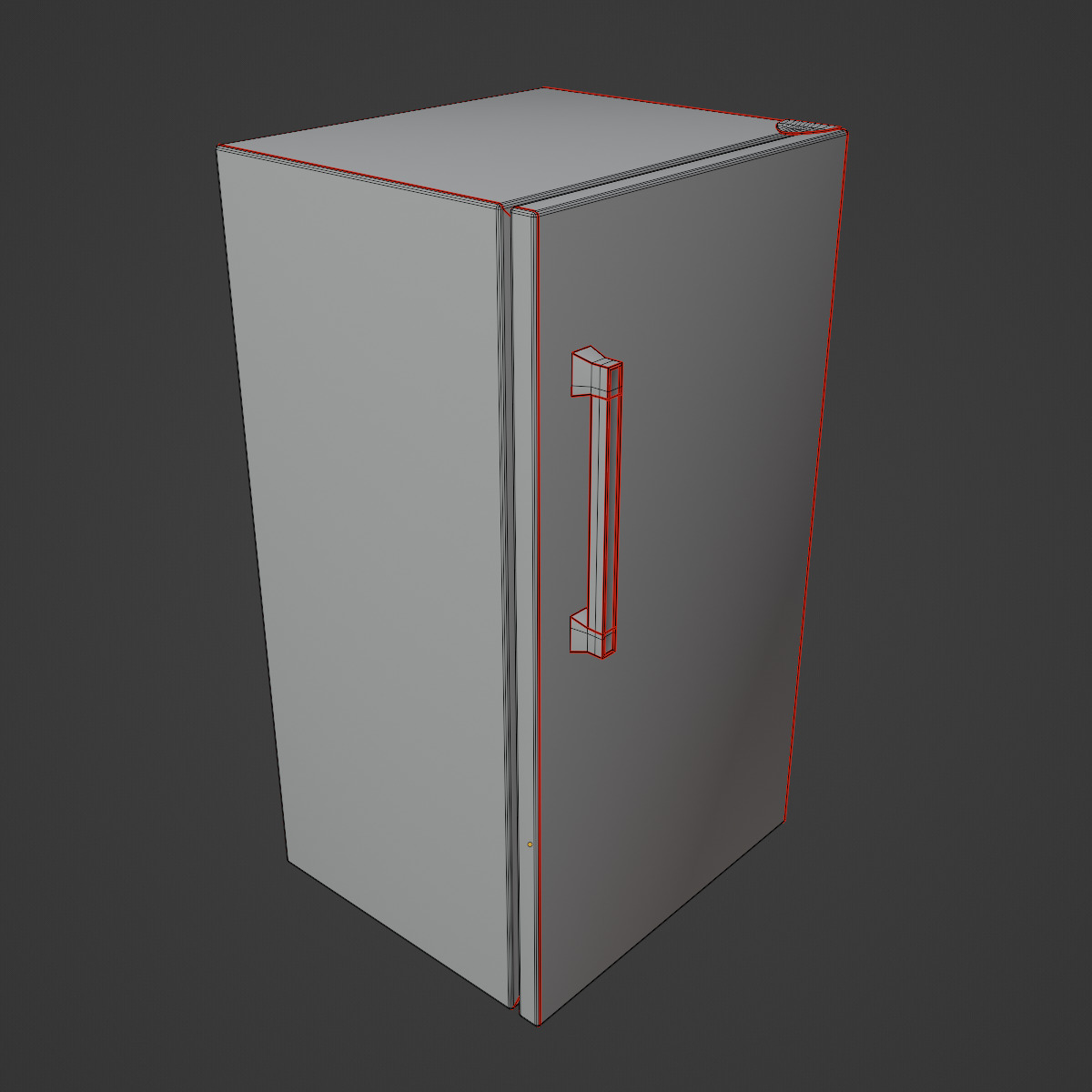 Old Refrigerator 01  Low-poly 3D model_9