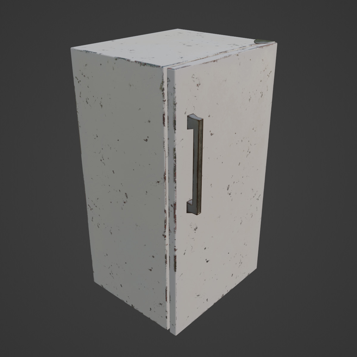 Old Refrigerator 01  Low-poly 3D model_6