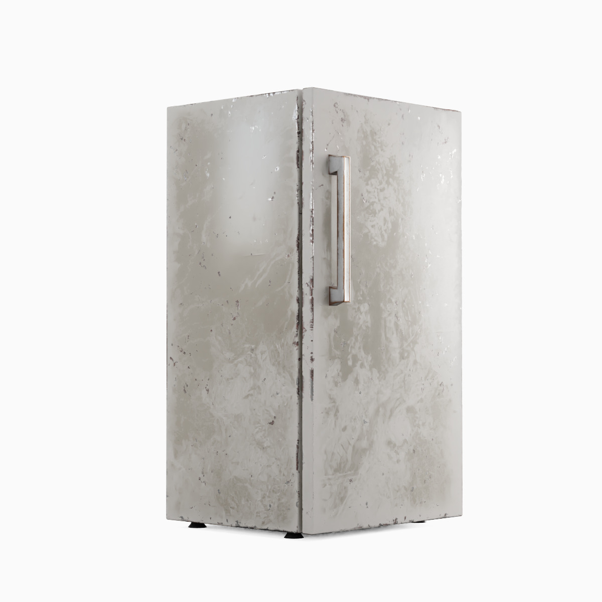 Old Refrigerator 01  Low-poly 3D model_2