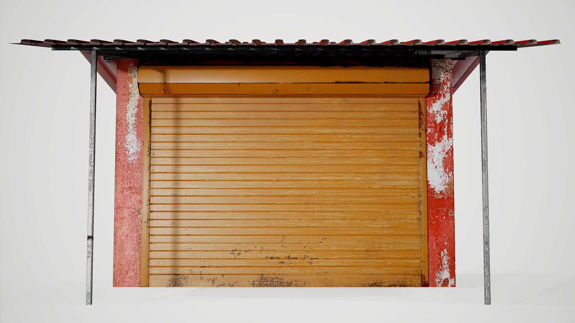 Old Garage Low-Poly PBR Low-poly 3D model_9