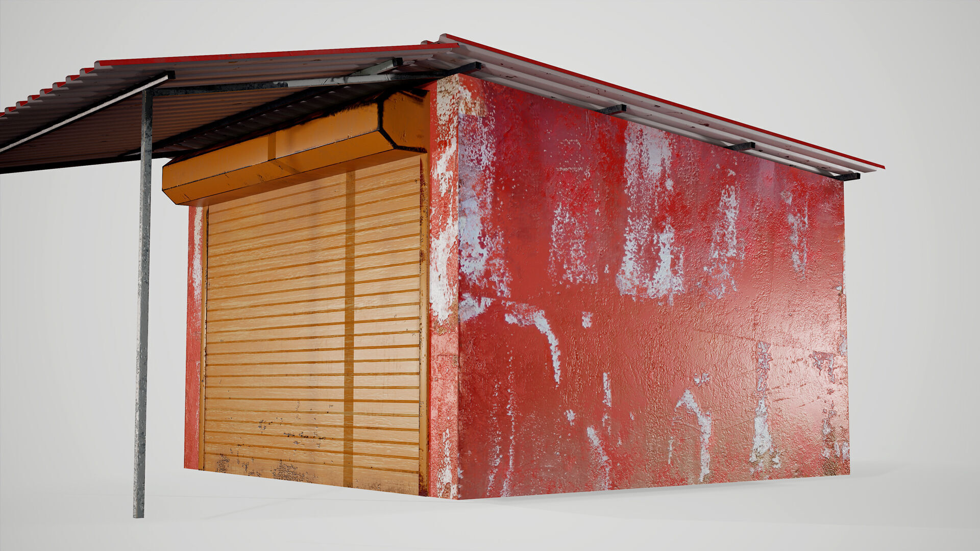 Old Garage Low-Poly PBR Low-poly 3D model_2