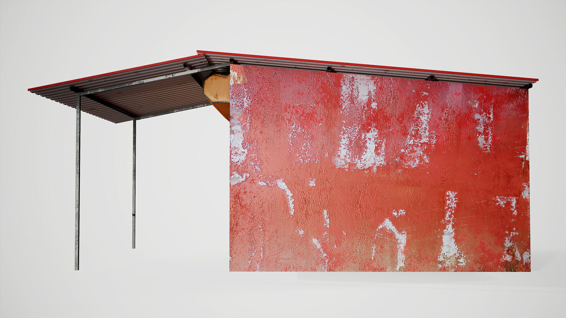 Old Garage Low-Poly PBR Low-poly 3D model_10