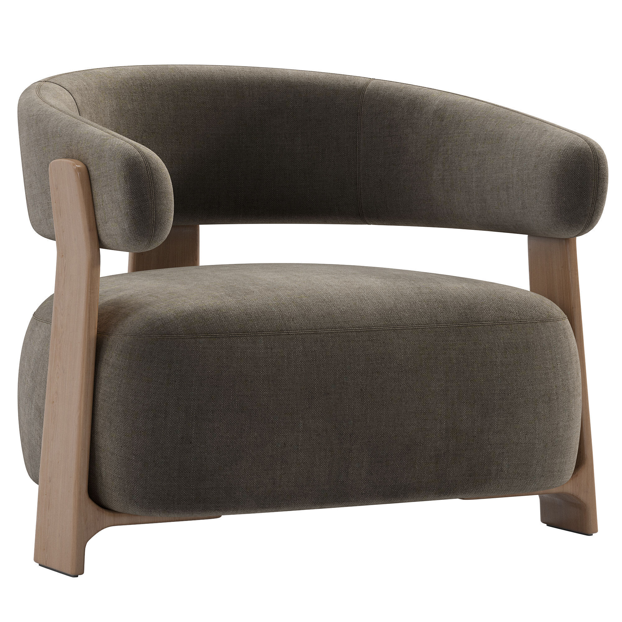 Kave Home Granite Armchair Low-poly 3D model_2