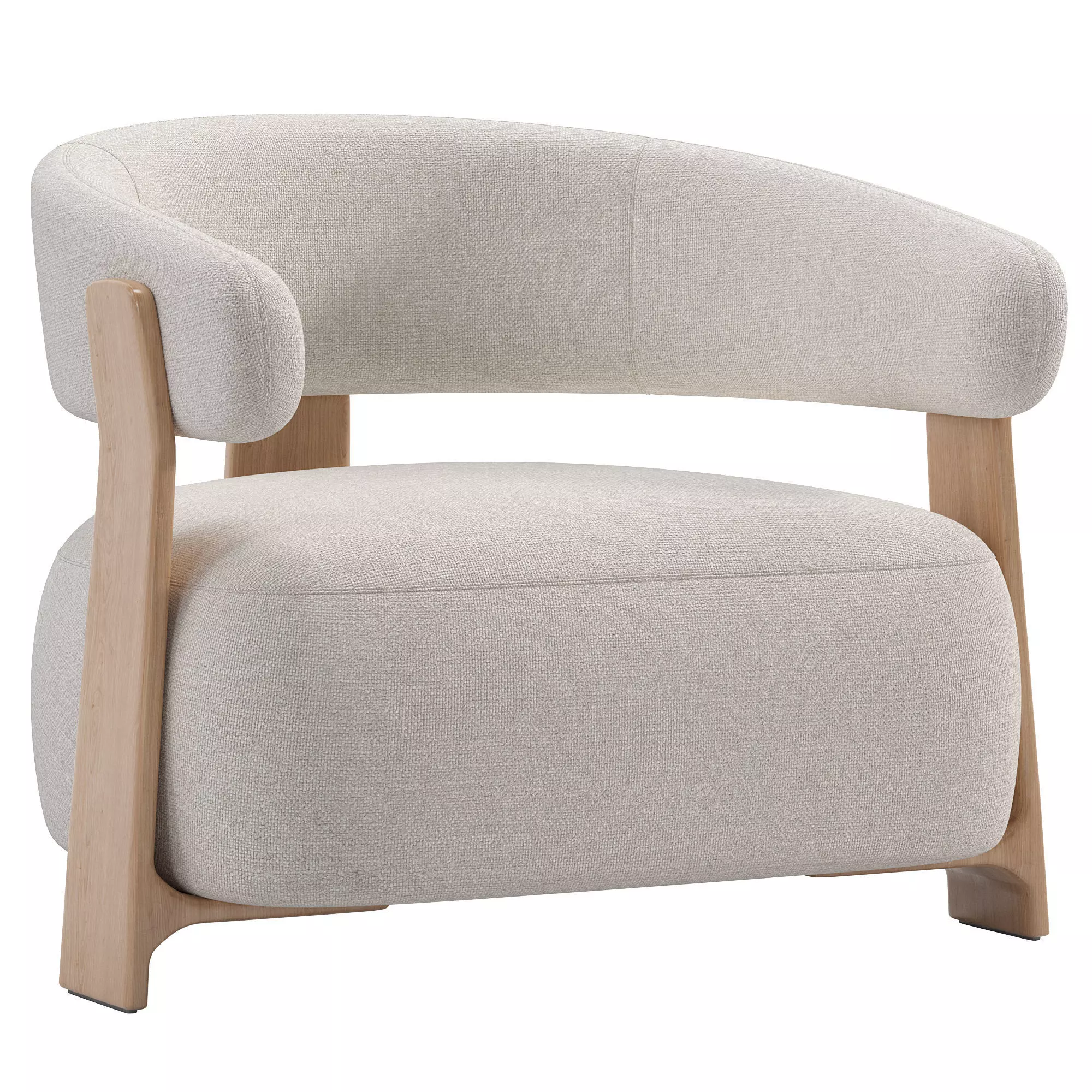 Kave Home Granite Armchair Low-poly 3D model_0