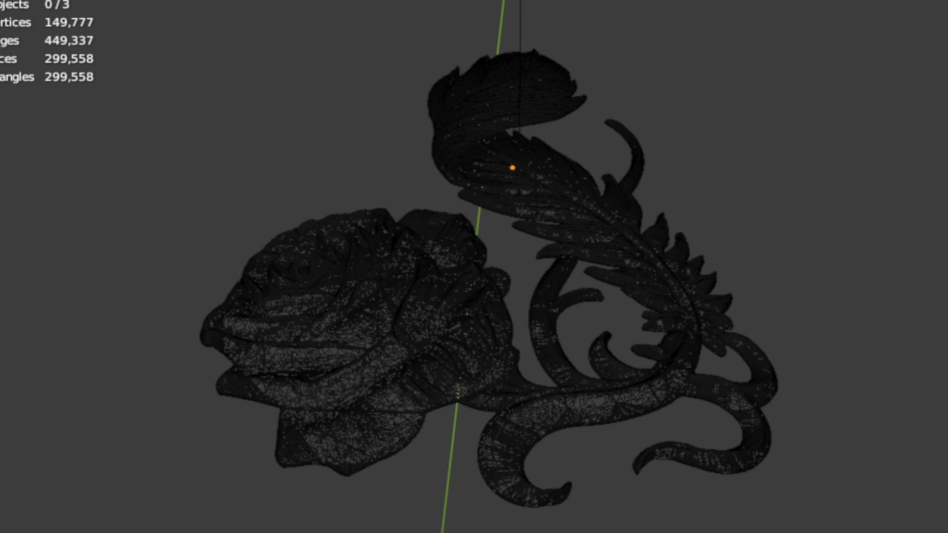 Classic decor ornament carved 61 3D model_7