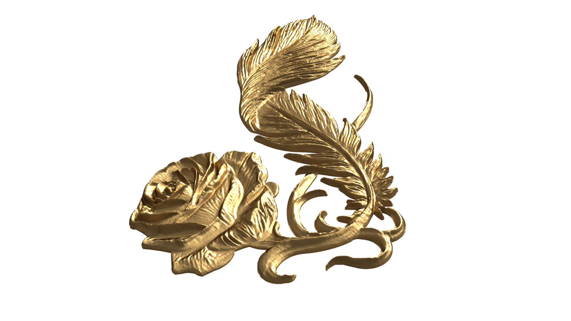 Classic decor ornament carved 61 3D model_4