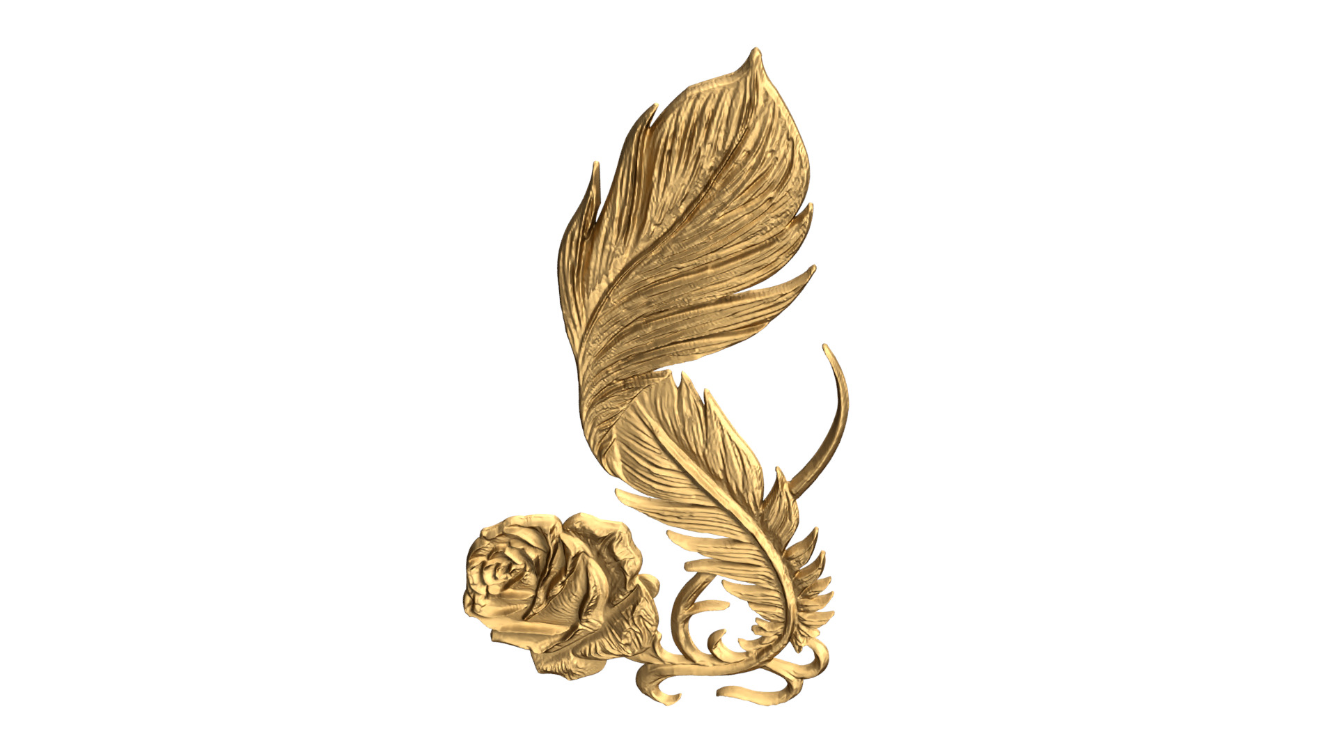 Classic decor ornament carved 61 3D model_3