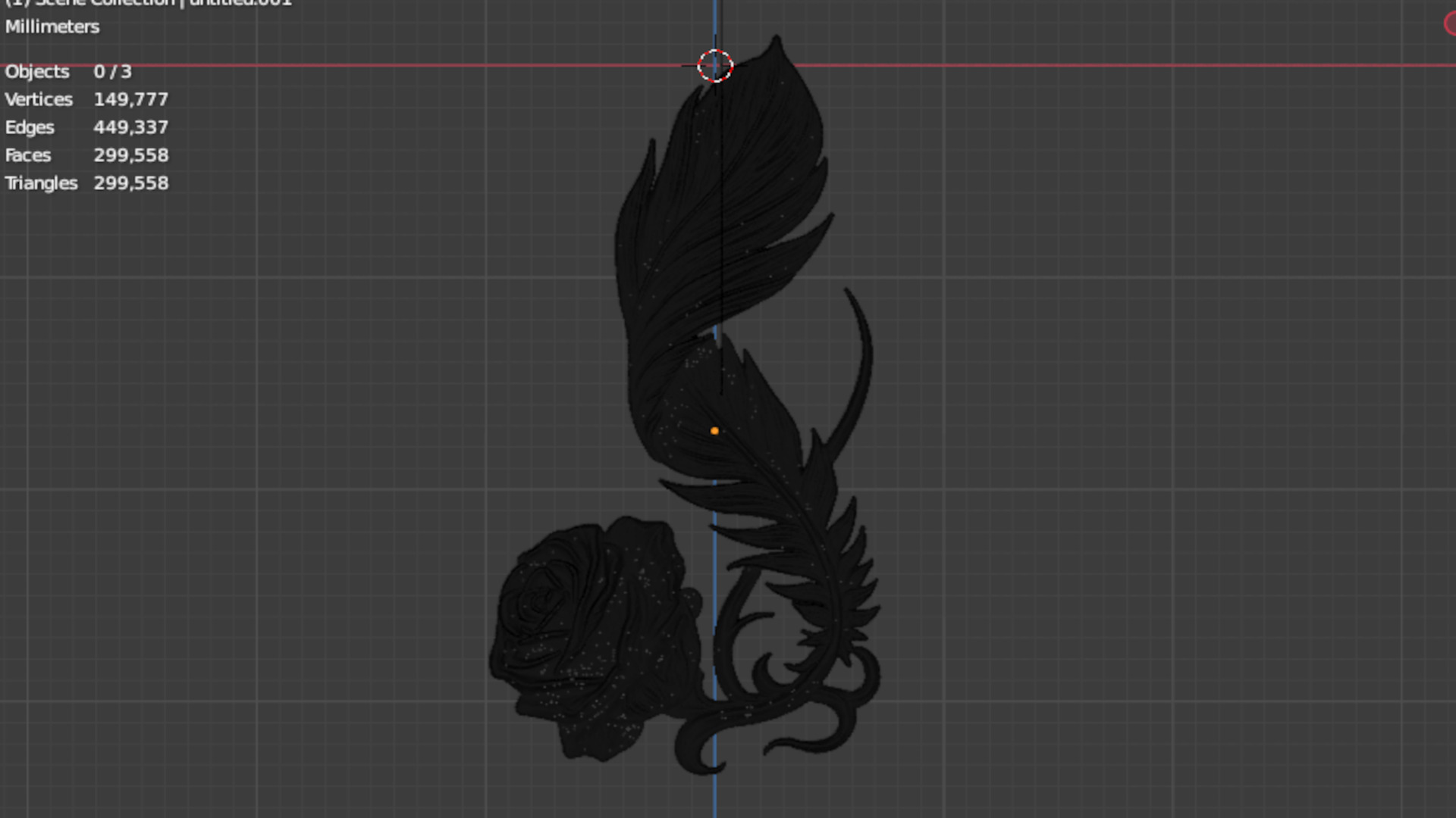 Classic decor ornament carved 61 3D model_5