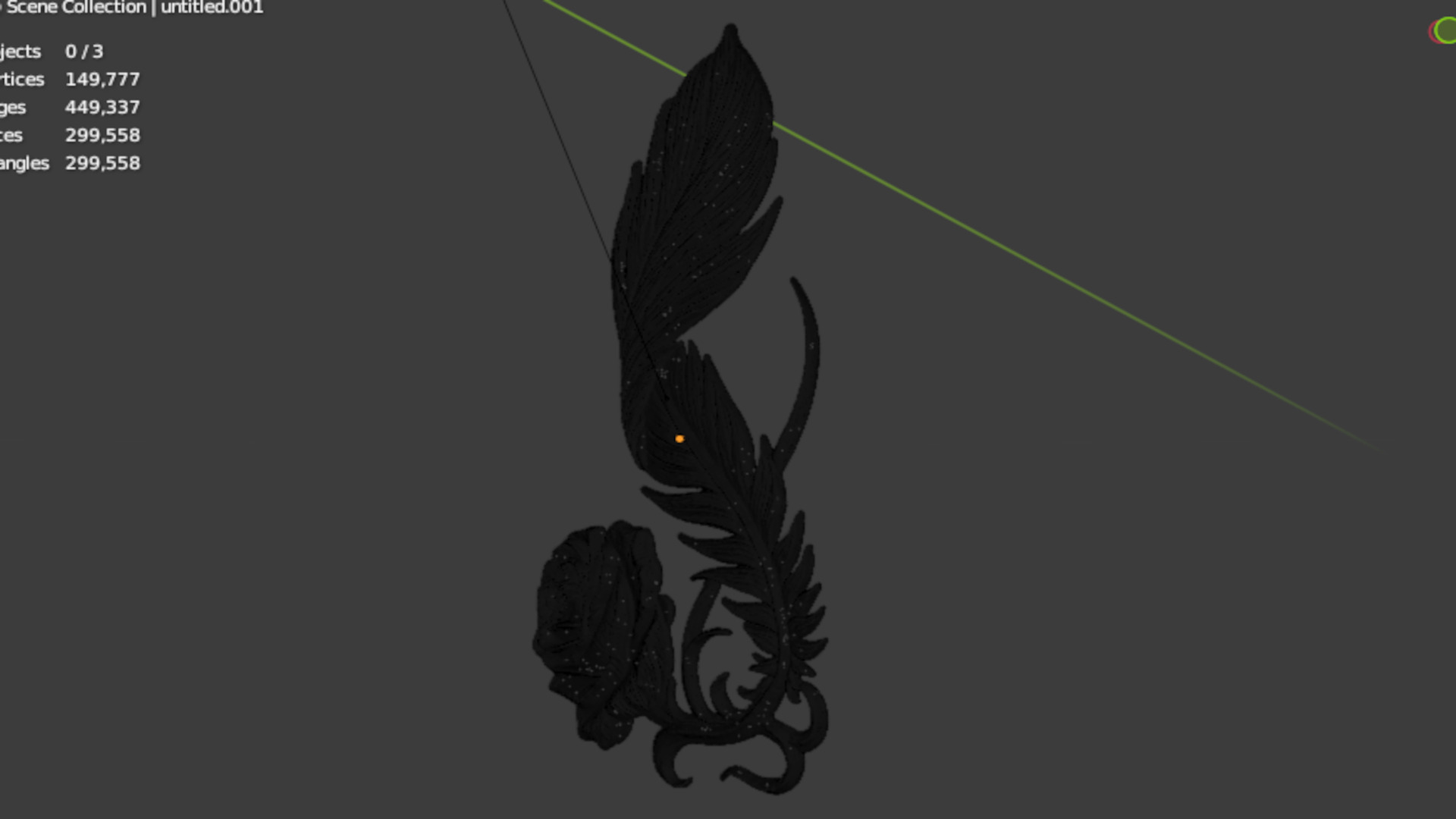 Classic decor ornament carved 61 3D model_6