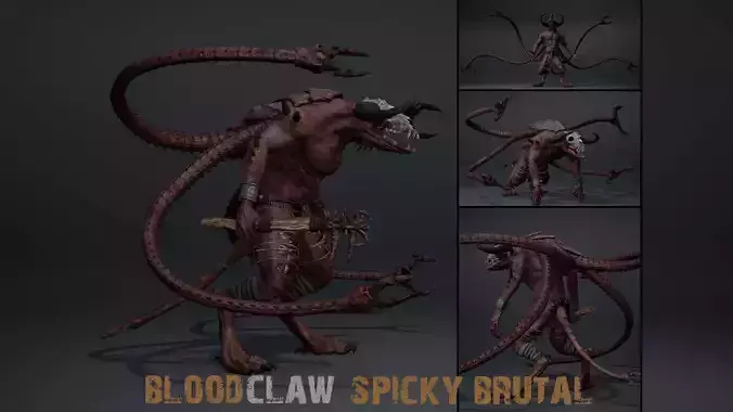Bloodclaw Spicky Brutal Low-poly 3D model