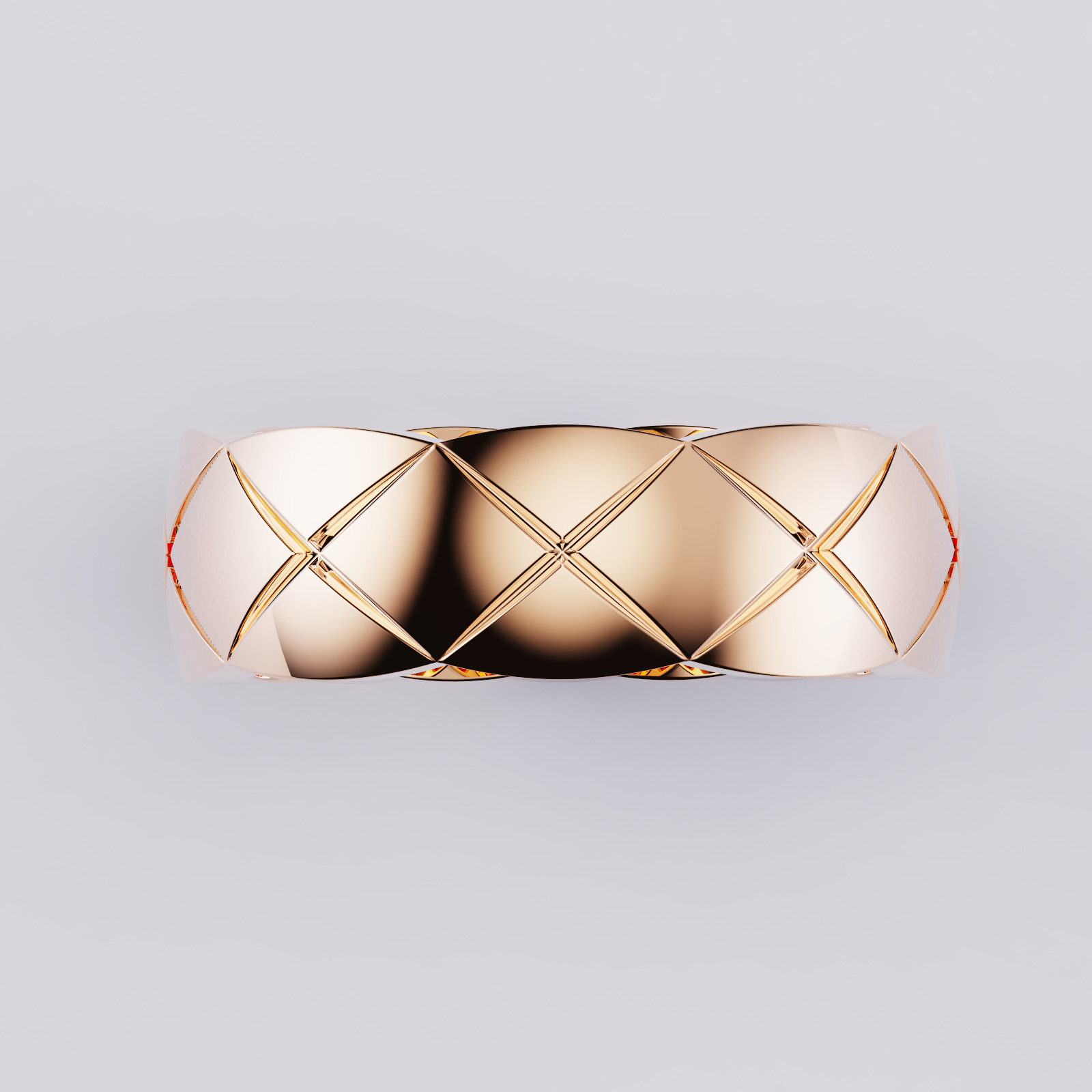 Coco Crush Style Rings Collection All Sizes Width 6mm 3D print model_5