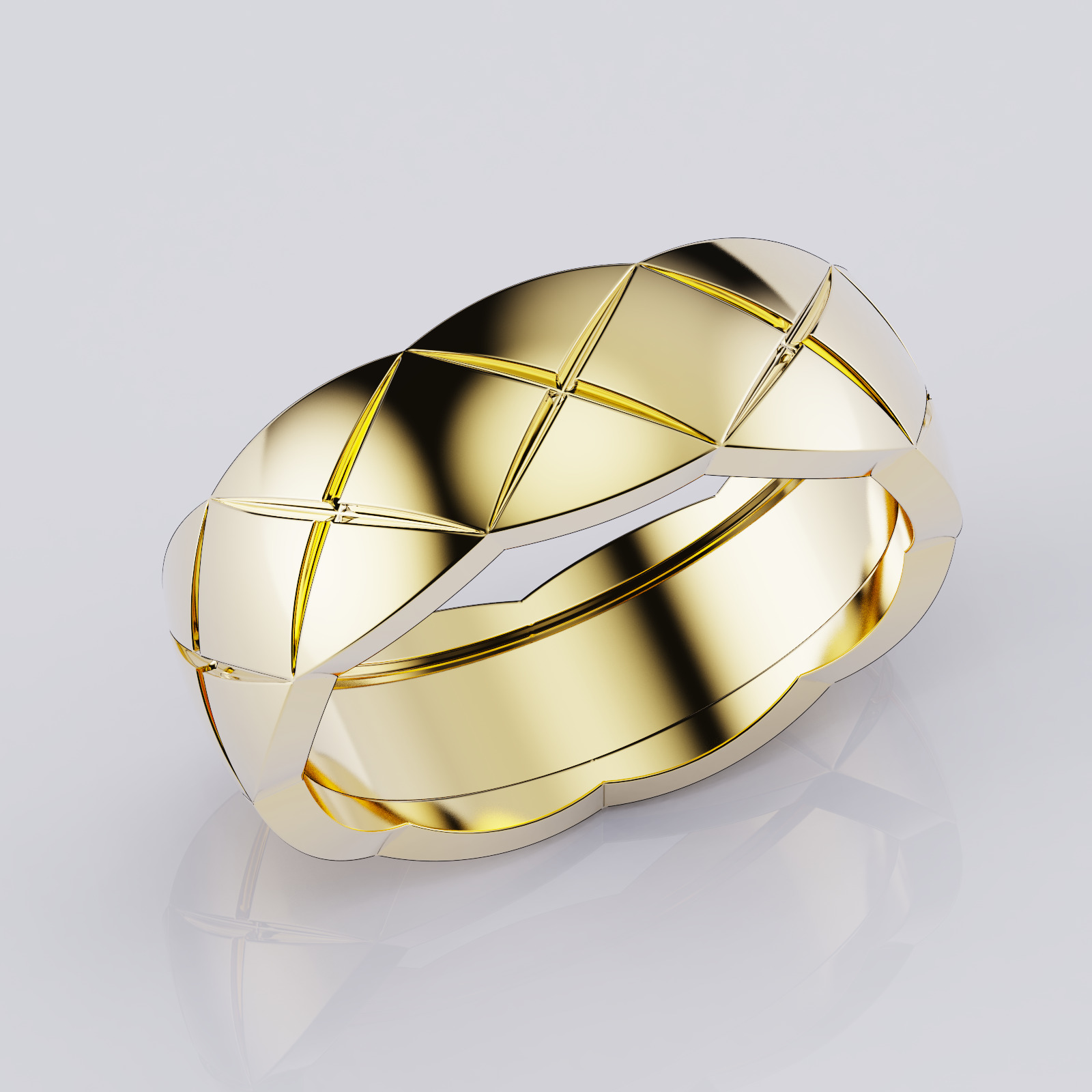 Coco Crush Style Rings Collection All Sizes Width 6mm 3D print model_4