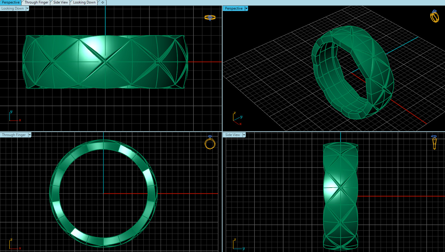 Coco Crush Style Rings Collection All Sizes Width 6mm 3D print model_9