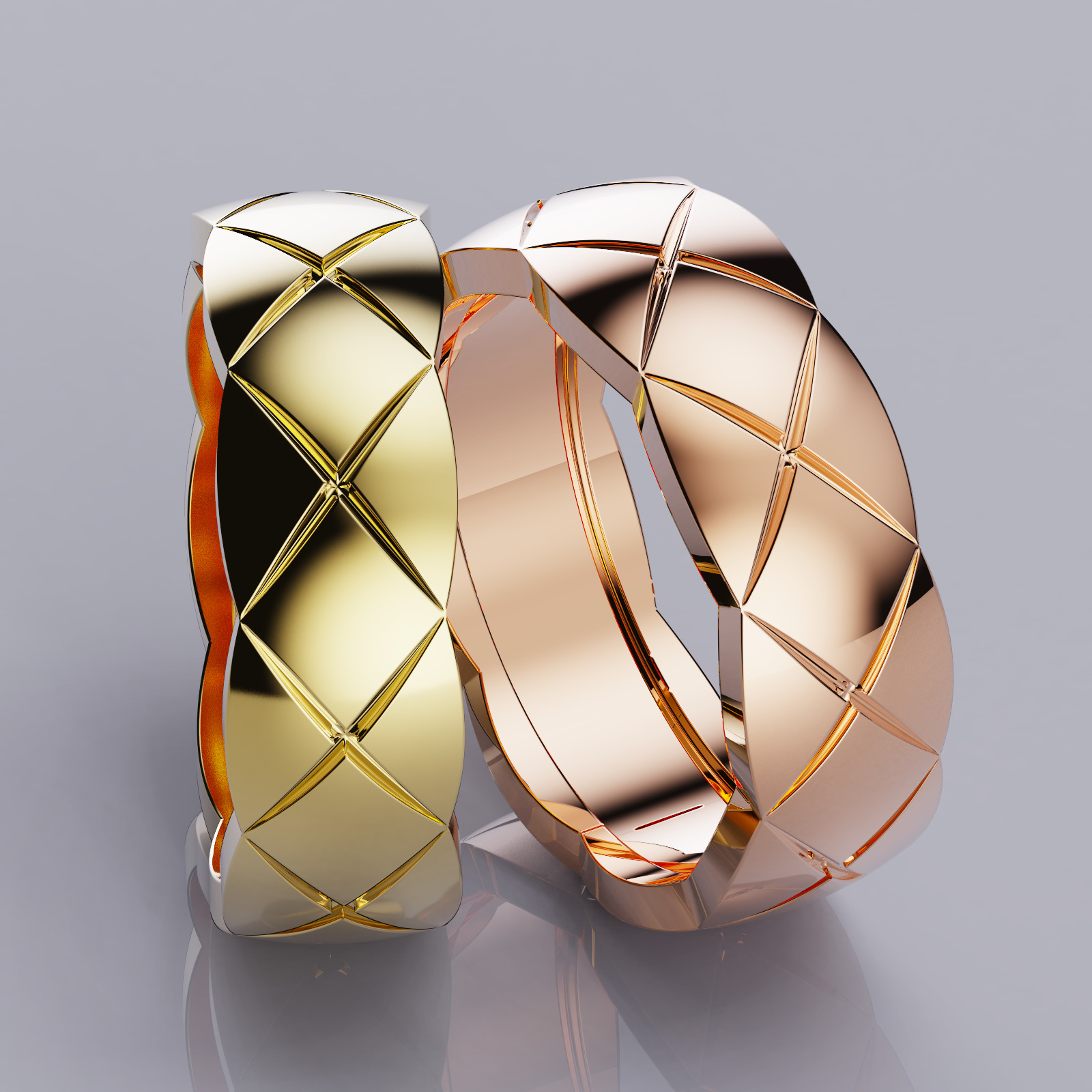 Coco Crush Style Rings Collection All Sizes Width 6mm 3D print model_6