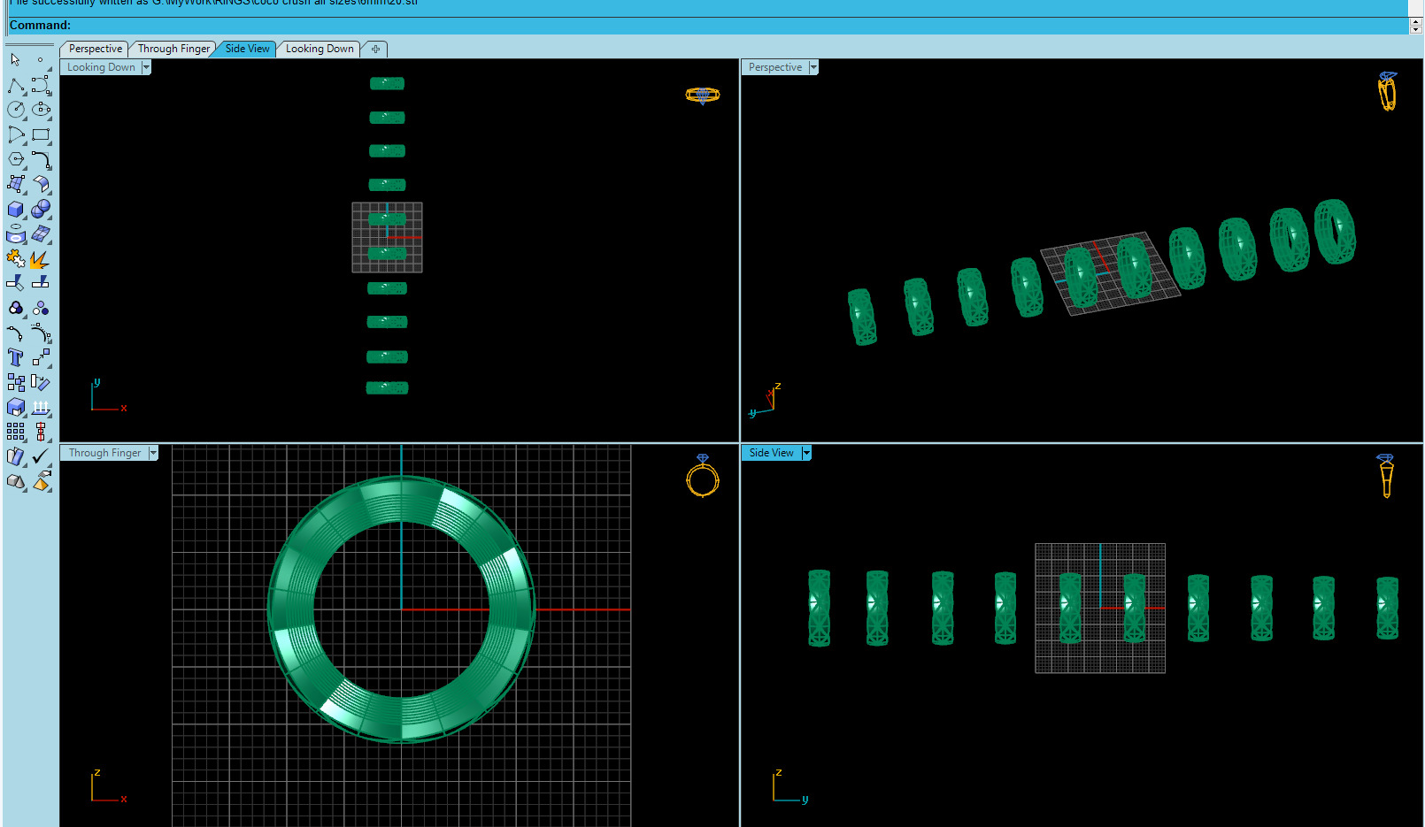 Coco Crush Style Rings Collection All Sizes Width 6mm 3D print model_12