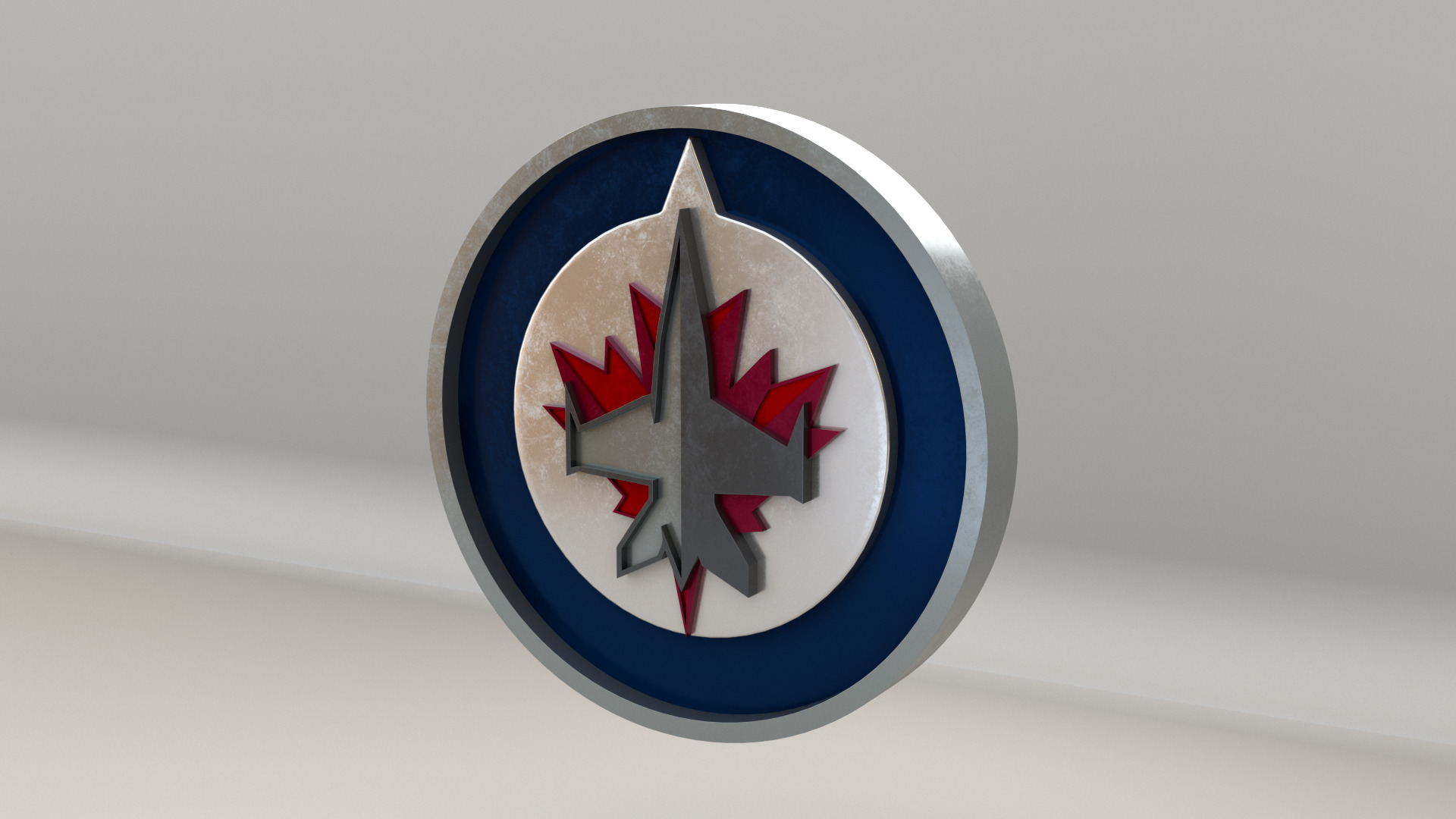 NHL Winnipeg Jets Team Logo 3D model_2