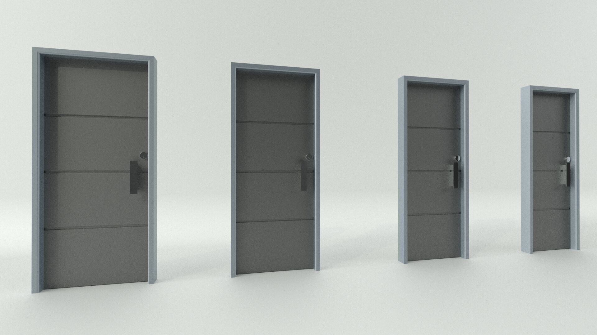 Door sets 1 3D model_1