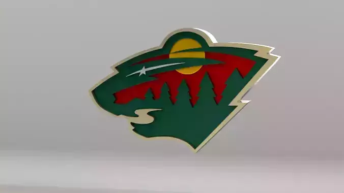NHL Minnesota Wild Team Logo 3D model