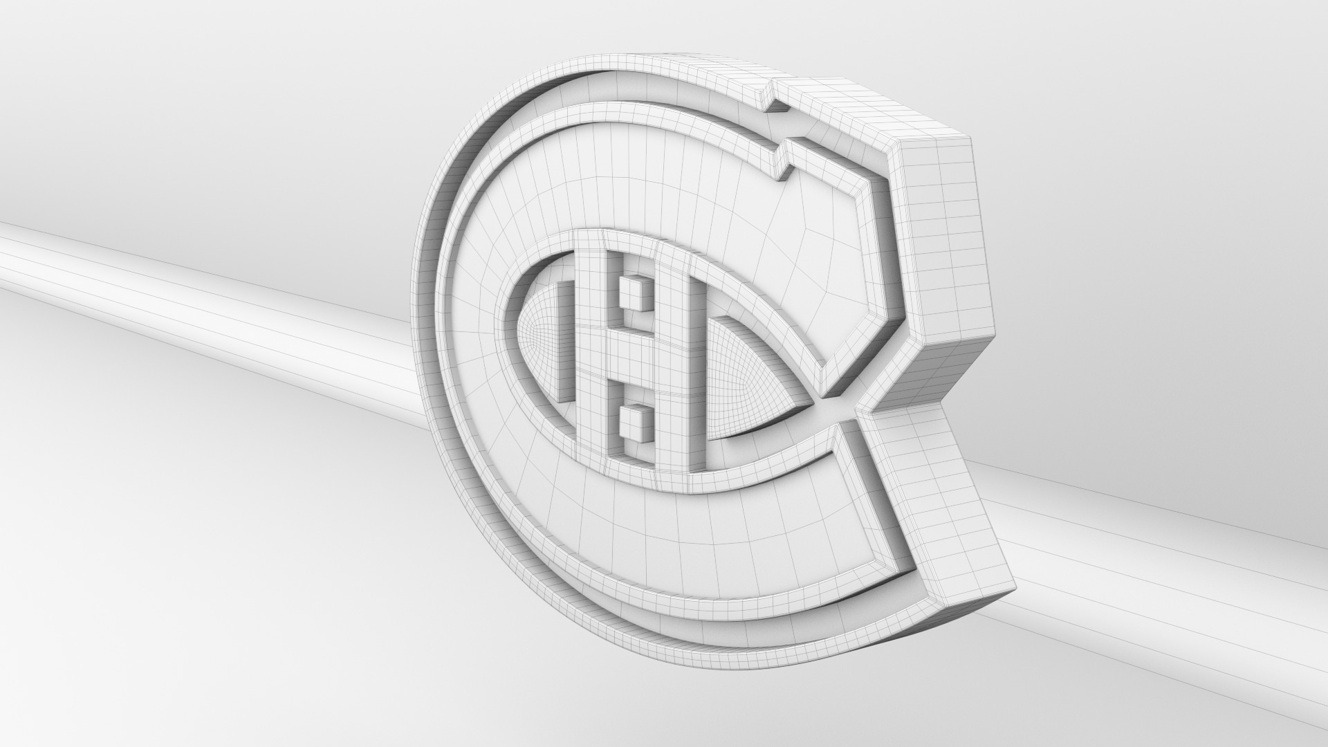 NHL Montreal Canadiens Team Logo 3D model_11
