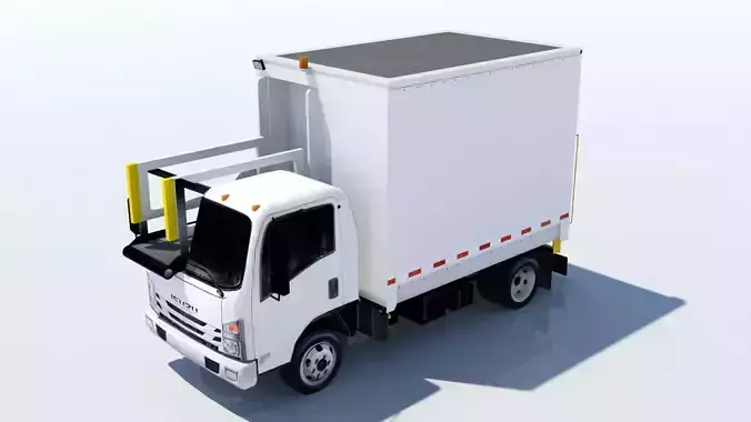  Catering Truck Small Low Poly Blank Airport