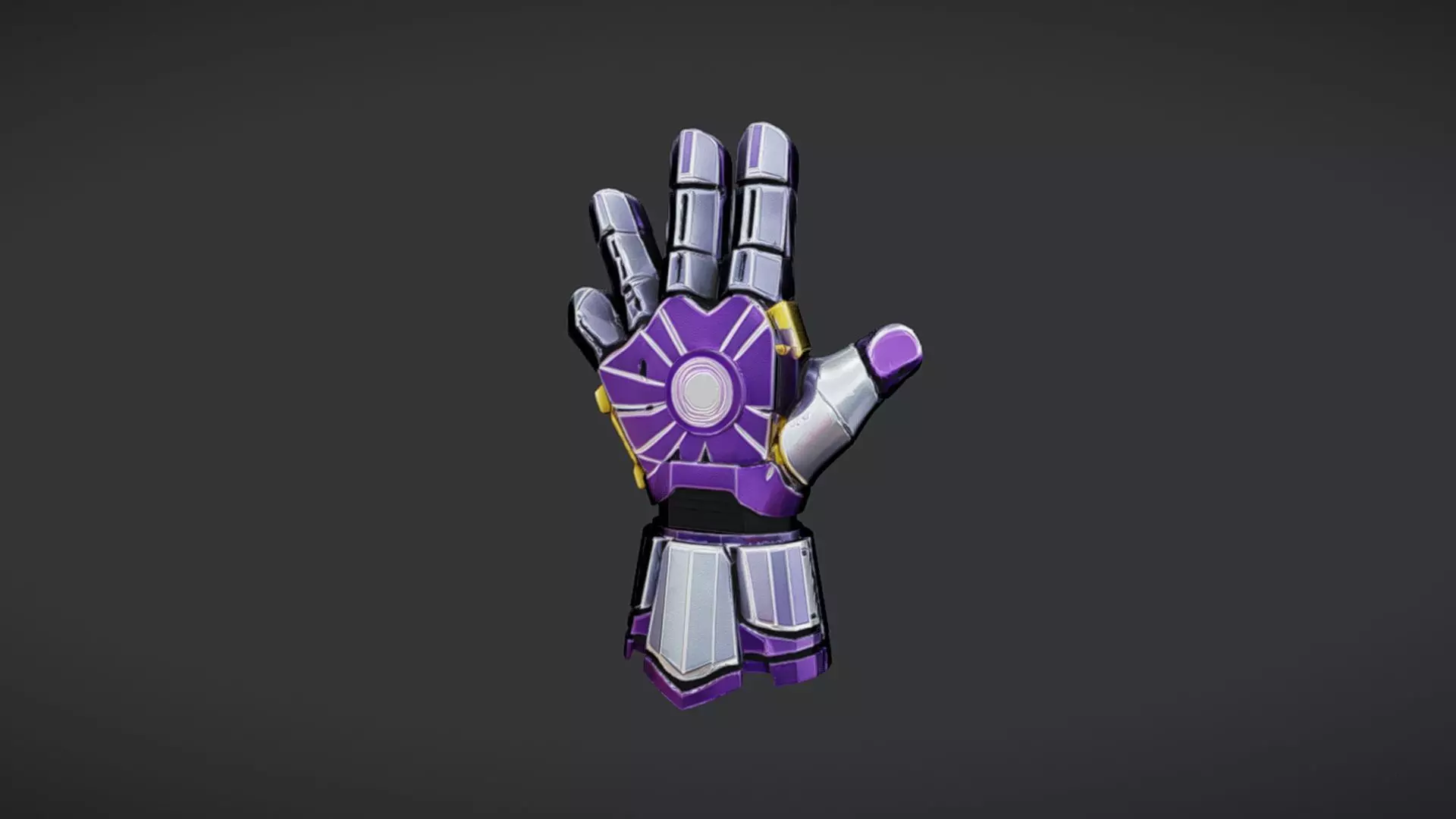 futuristic robotic hand 3D model_0