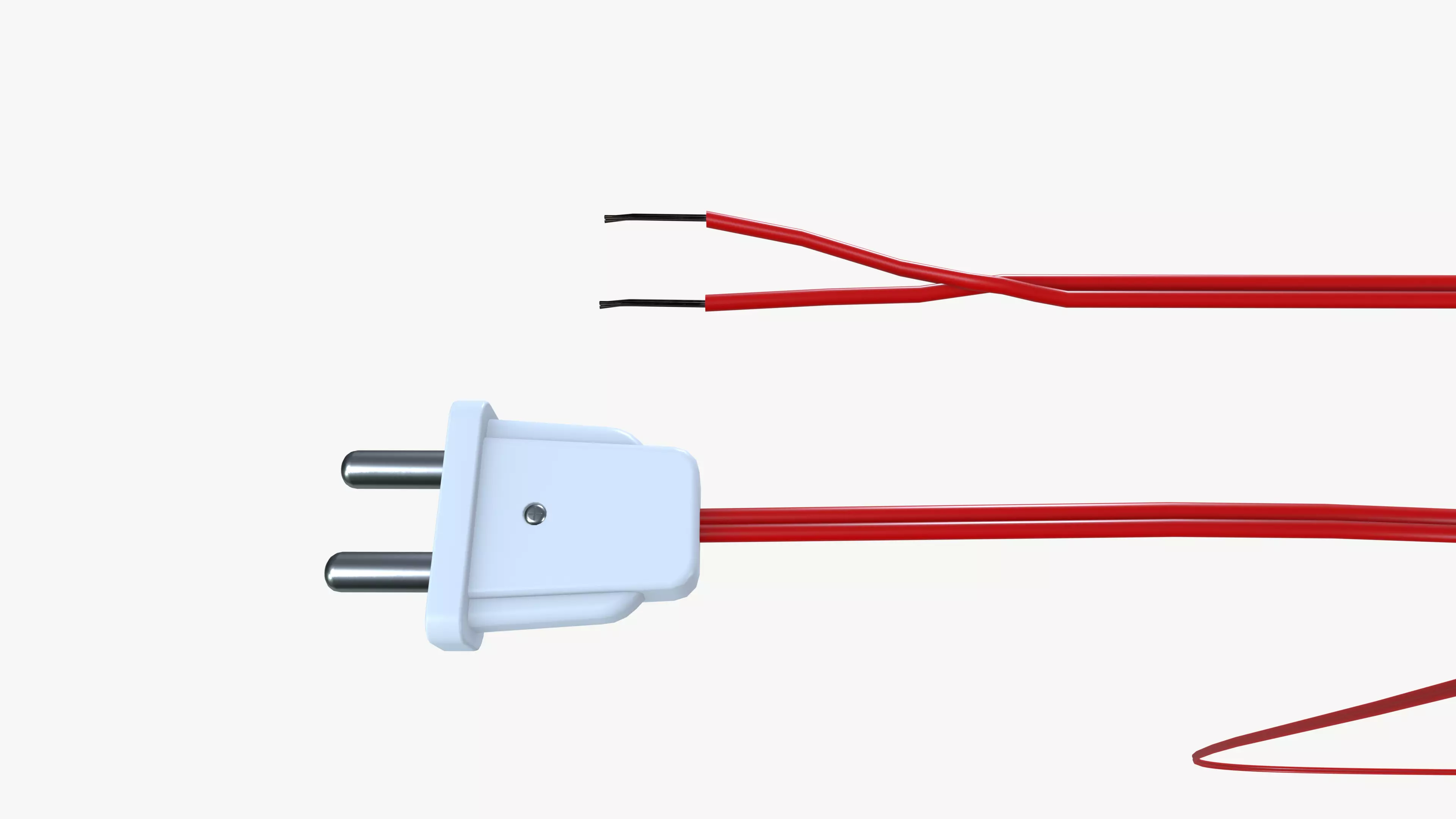 Electric plug Low-poly 3D model