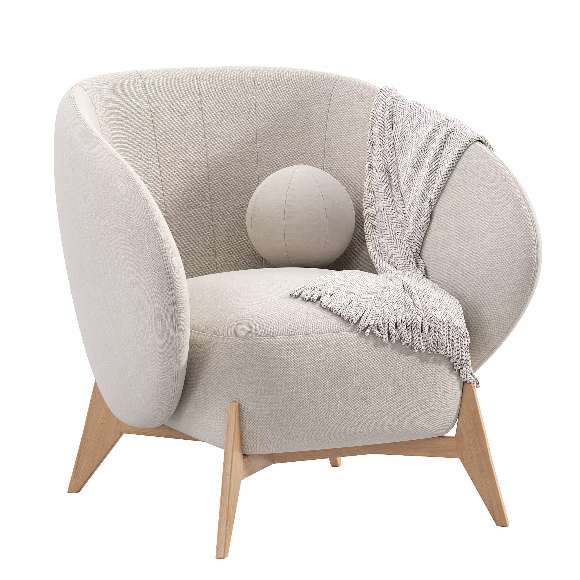 Tilar Armchair Low-poly 3D model
